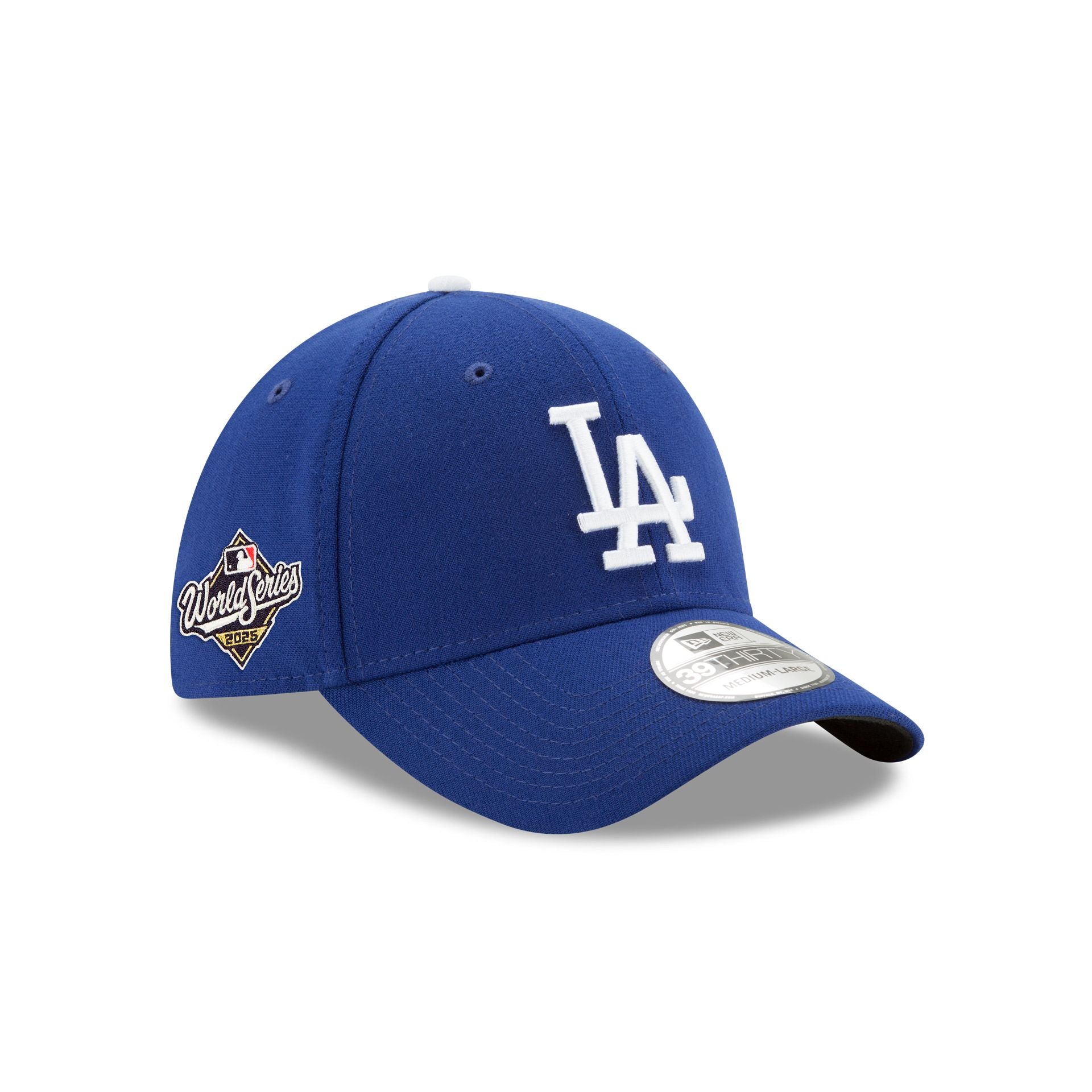 Los Angeles Dodgers 2025 World Series Side Patch 39THIRTY Stretch Fit