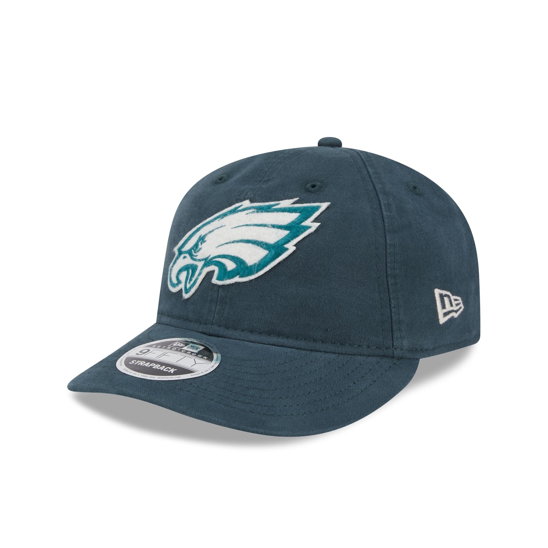 Philadelphia Eagles Canvas Felt Retro Crown 9FIFTY Strapback Hat