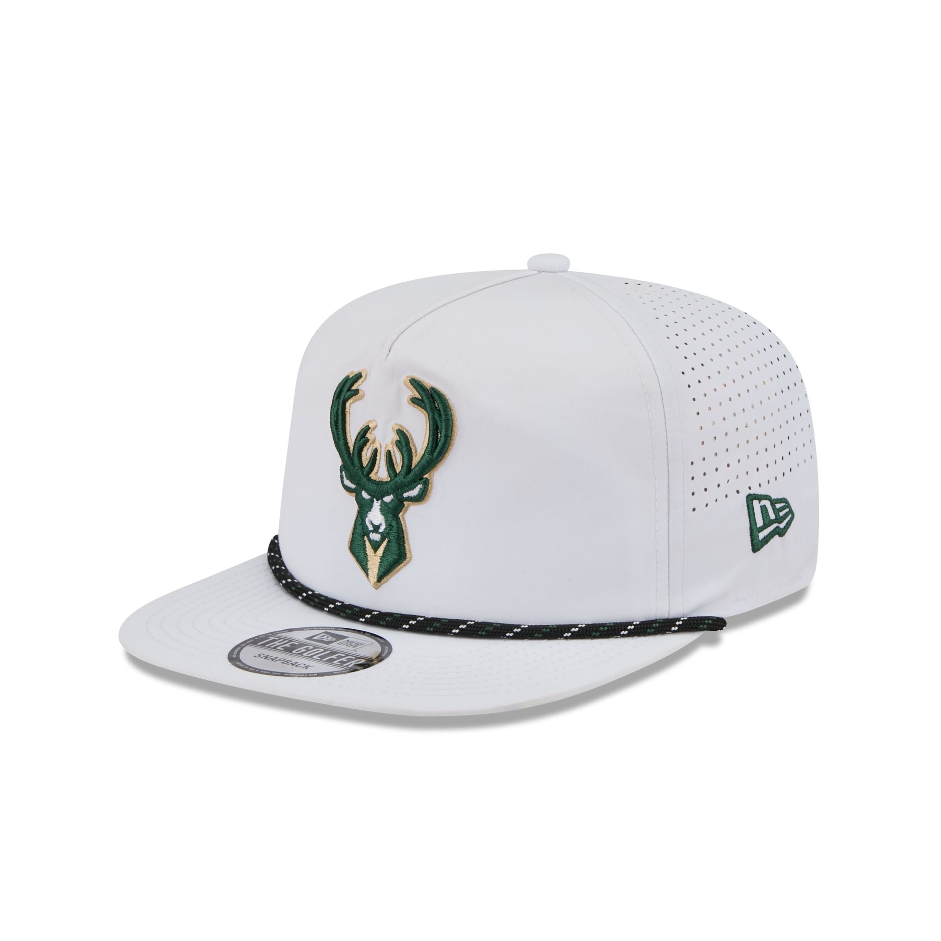 Milwaukee Bucks Optic White Performance Rope Golfer Hat