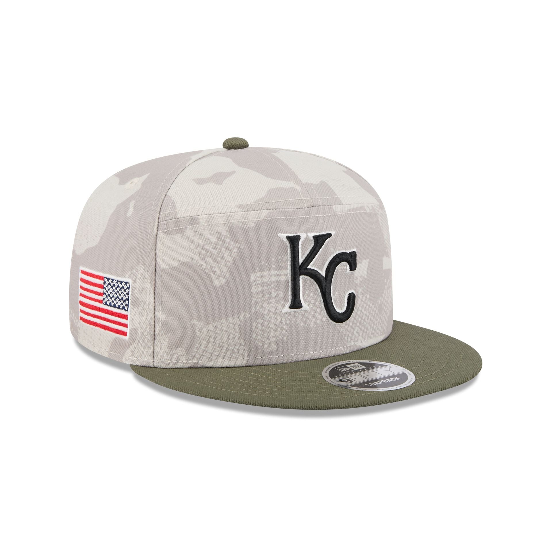 Kansas City Royals Armed Forces Day 2025 Split Panel 9FIFTY Snapback H