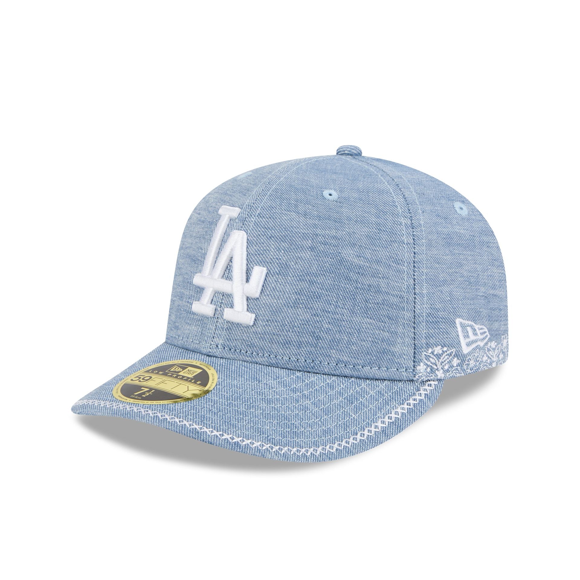 Los Angeles Dodgers Hand Stitched Chambray Low Profile 59FIFTY Fitted