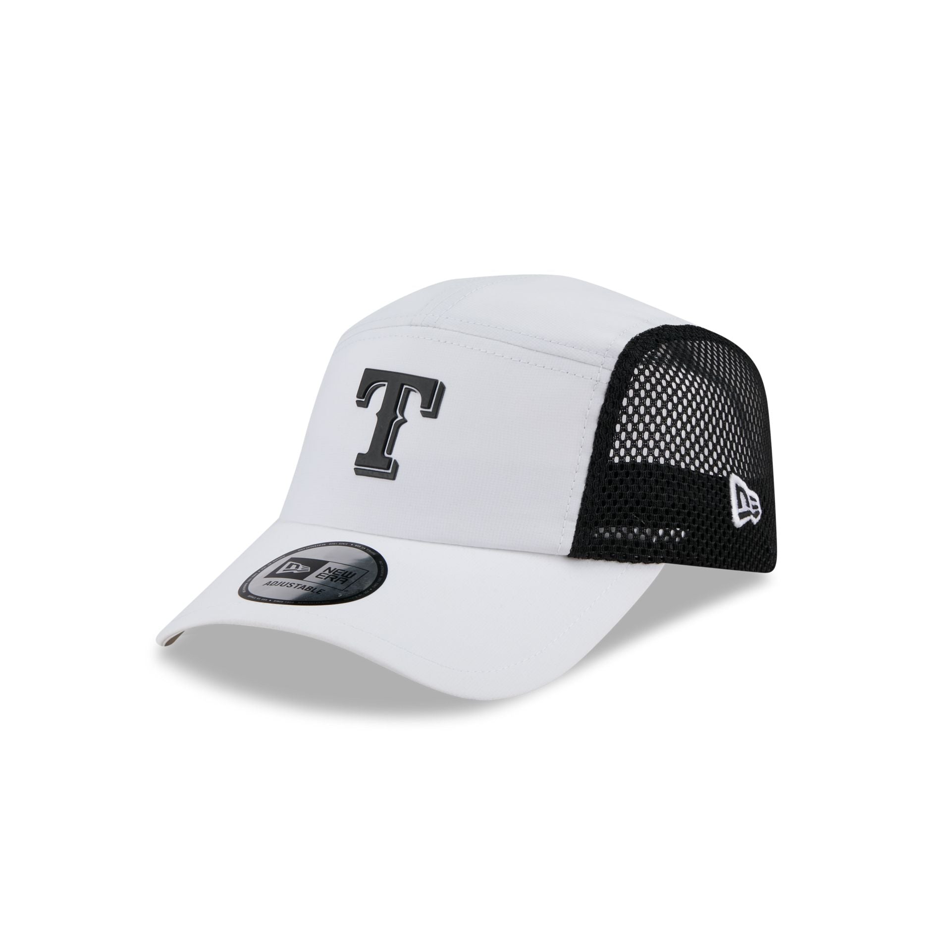 Texas Rangers White Poly Runner Adjustable Hat