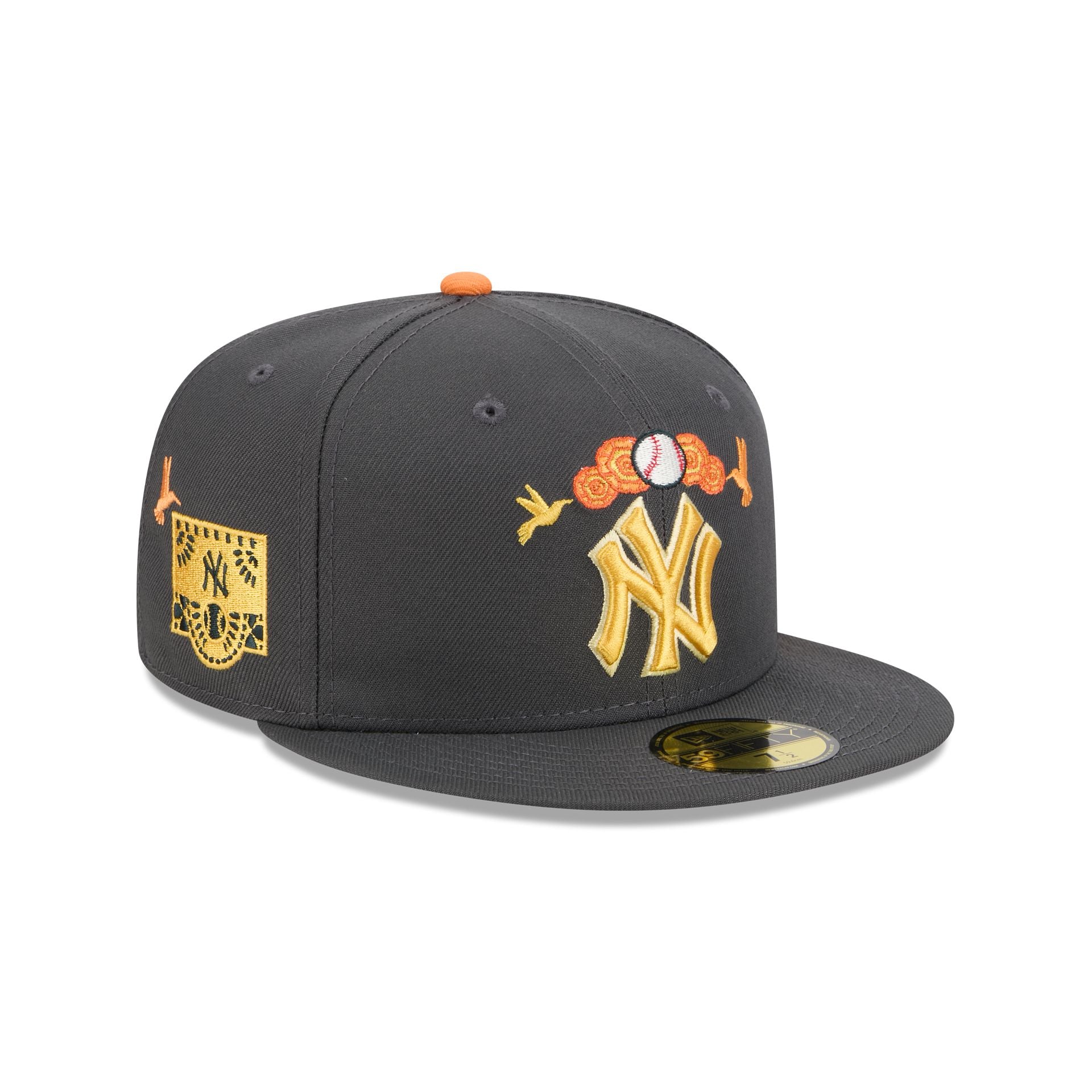 New York Yankees Day of the Dead Graphite 59FIFTY Fitted Hat