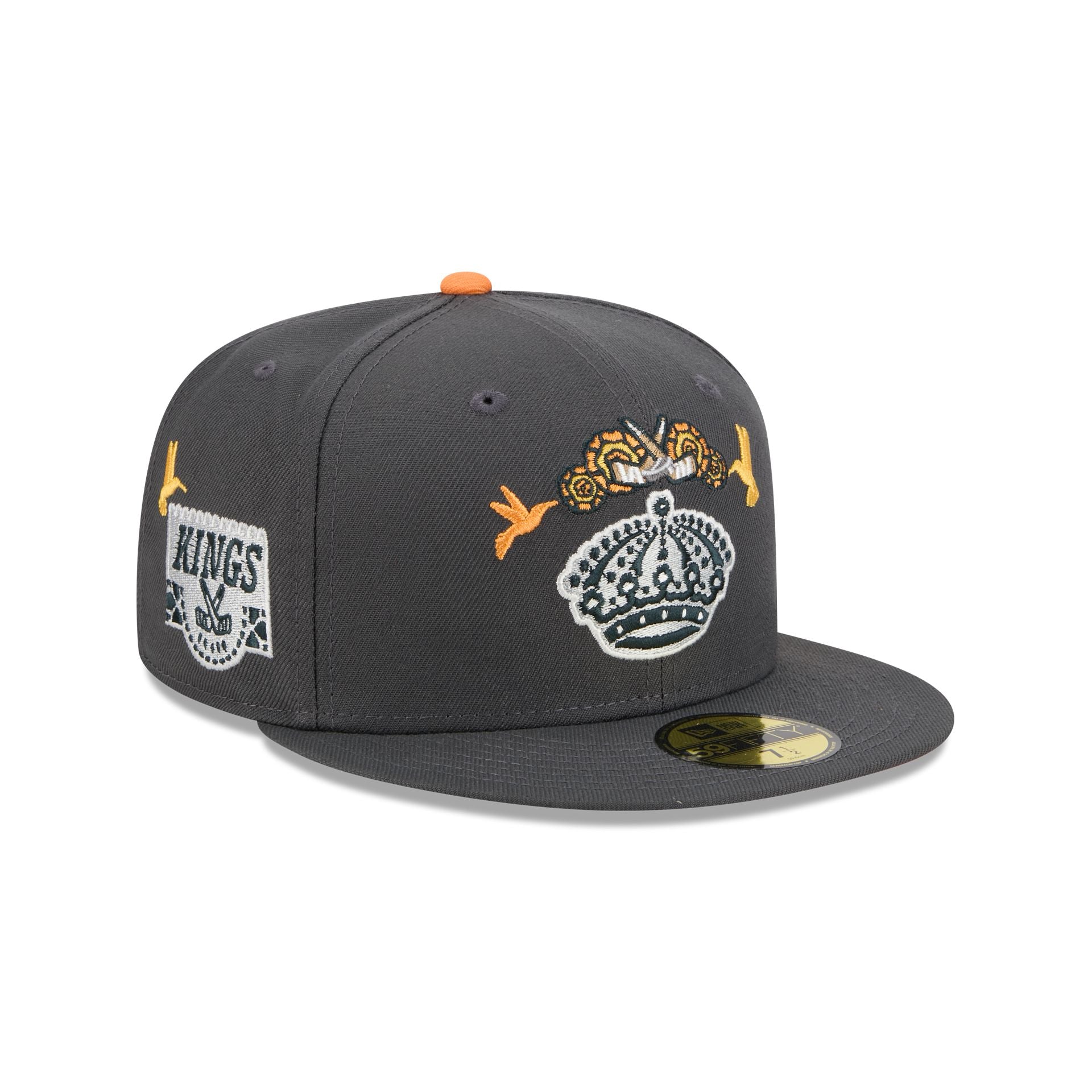 Los Angeles Kings Day of the Dead Graphite 59FIFTY Fitted Hat