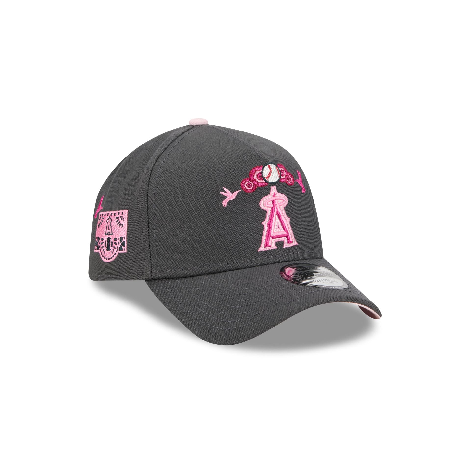 Los Angeles Angels Day of the Dead Graphite 9FORTY A-Frame Snapback Ha