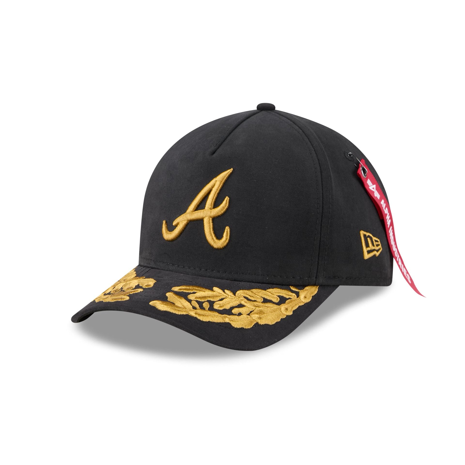Alpha Industries x Atlanta Braves Black 9FORTY M-Crown A-Frame Snapbac