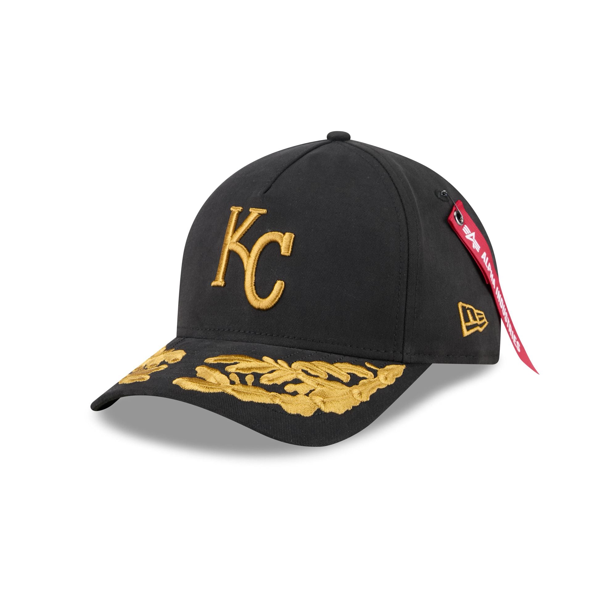 Alpha Industries x Kansas City Royals Black 9FORTY M-Crown A-Frame Sna