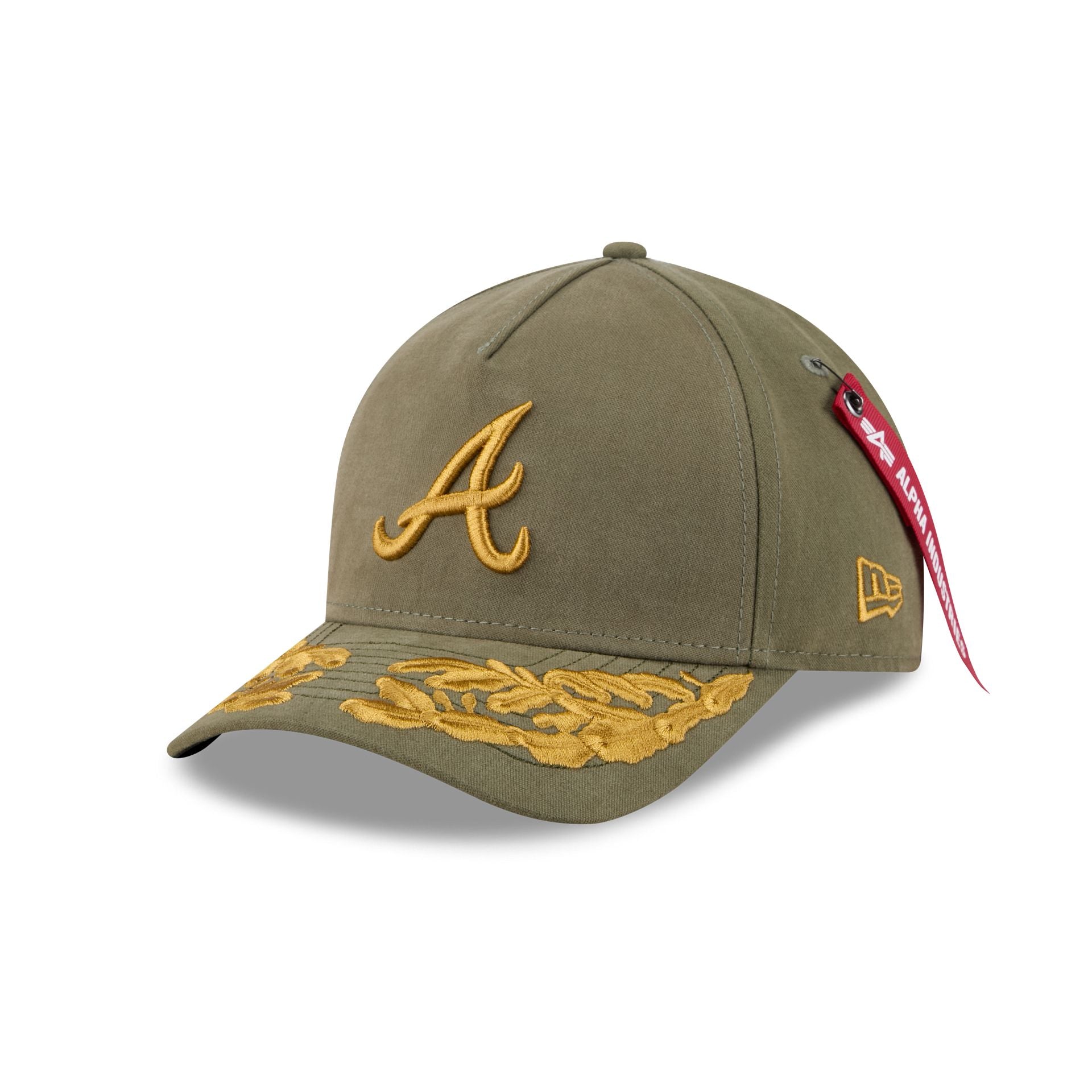 Alpha Industries x Atlanta Braves Olive Green 9FORTY M-Crown A-Frame S