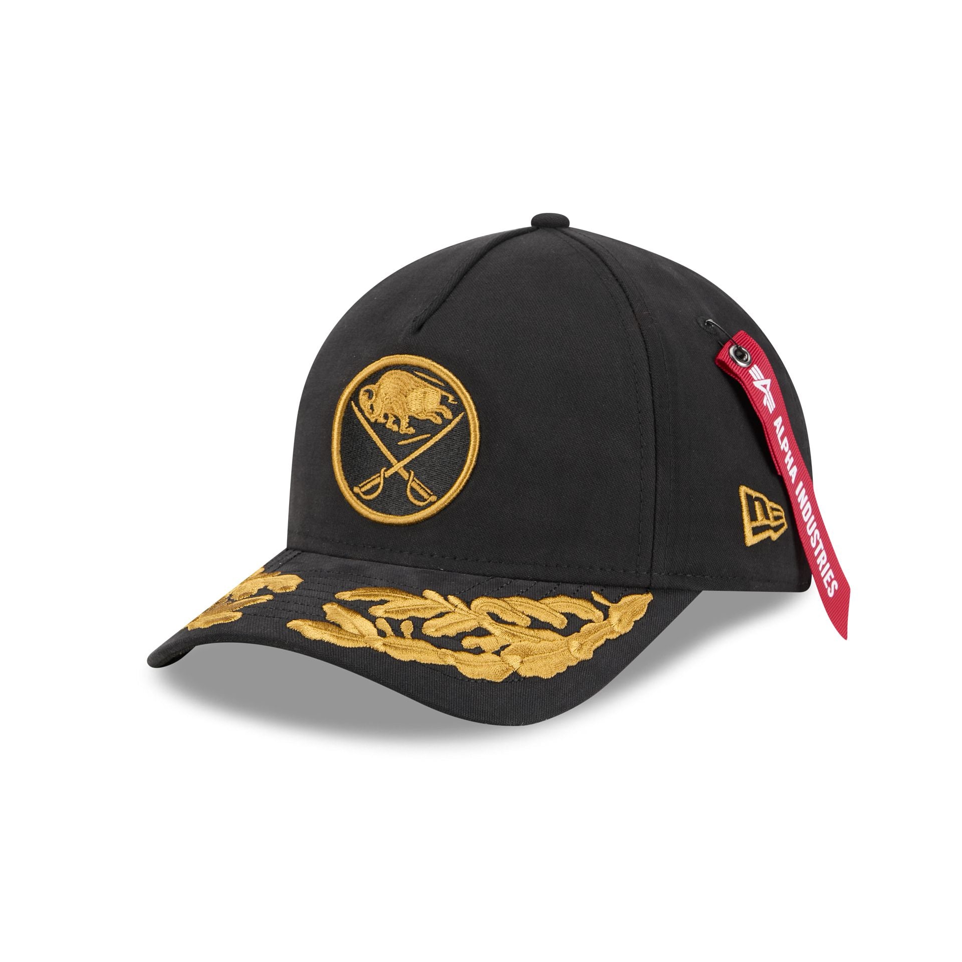 Alpha Industries x Buffalo Sabres Black 9FORTY M-Crown A-Frame Snapbac