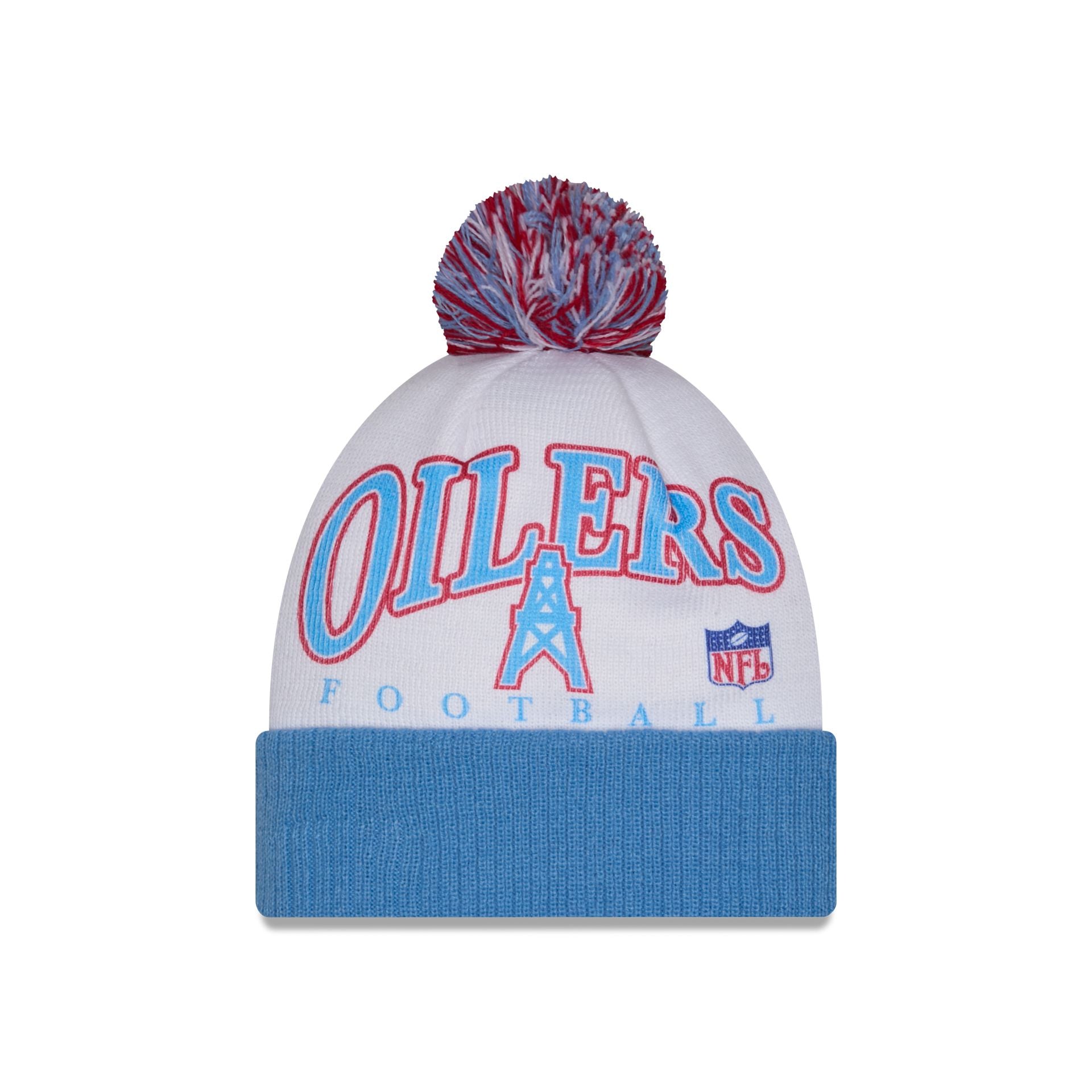 Oilers Spirit Pom Knit Hat