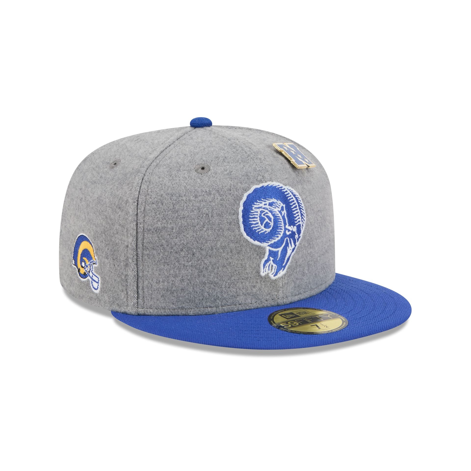 Los Angeles Rams Heather Gray Wool 59FIFTY Fitted Hat