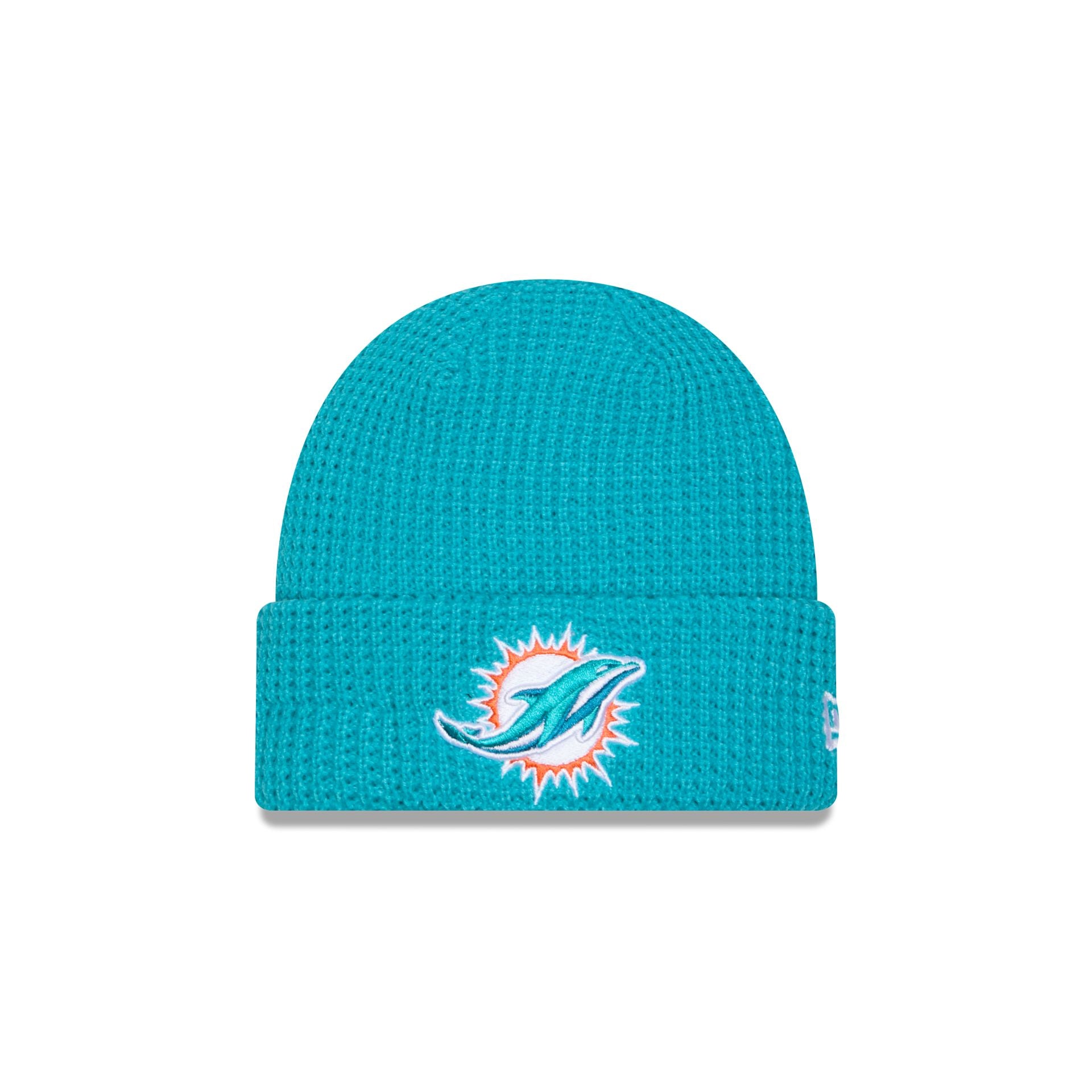 Miami Dolphins Waffle Stitch Knit Beanie Hat