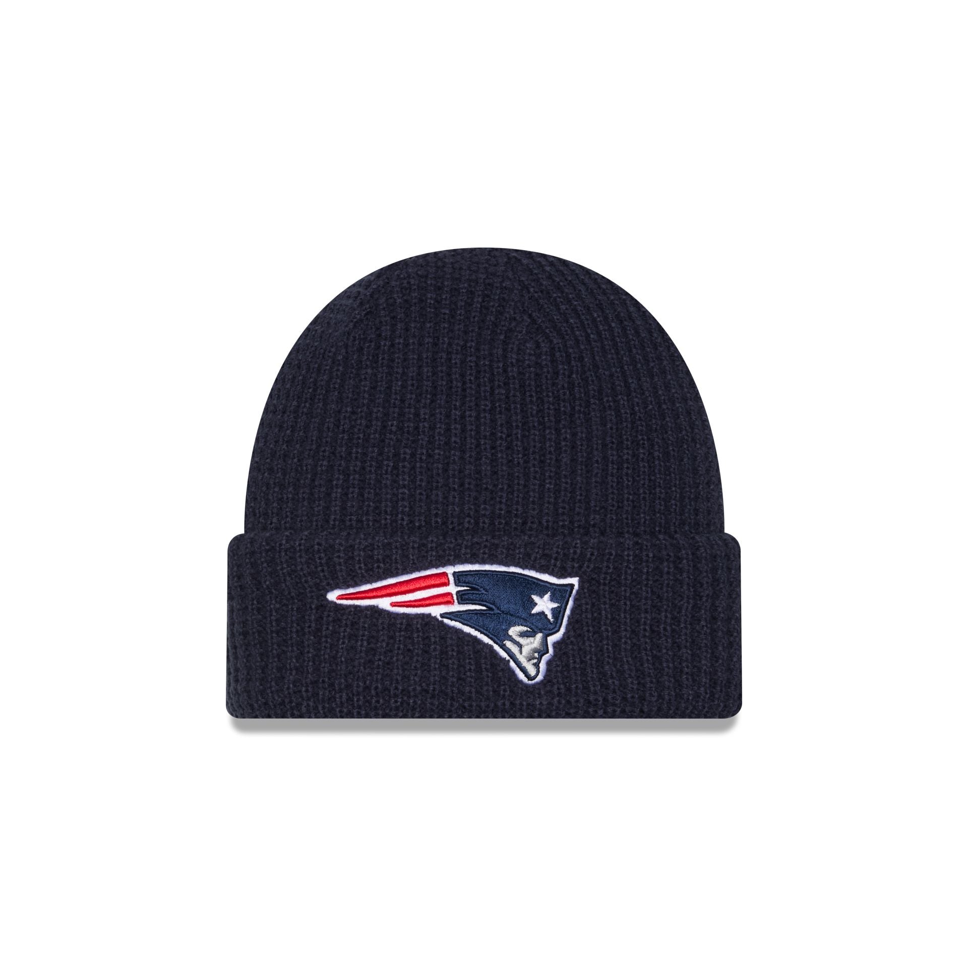 New England Patriots Waffle Stitch Knit Beanie Hat