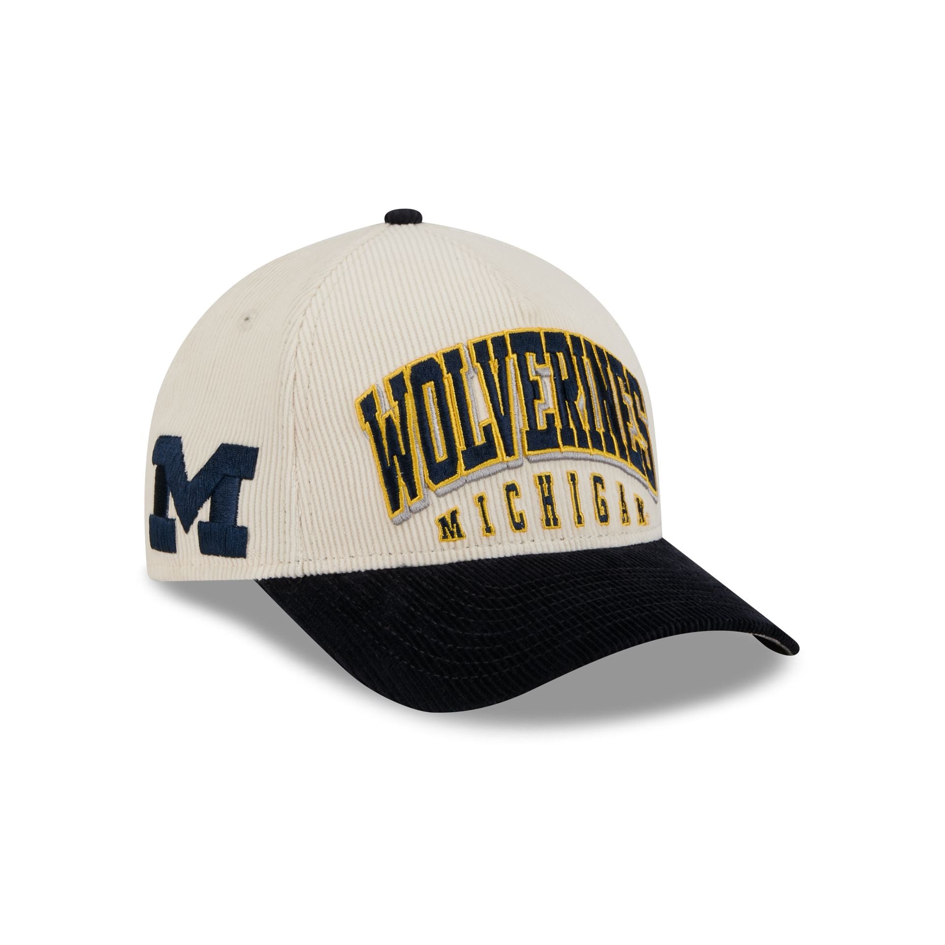 Michigan Wolverines Stacked Corduroy 9FORTY M-Crown A-Frame Snapback H