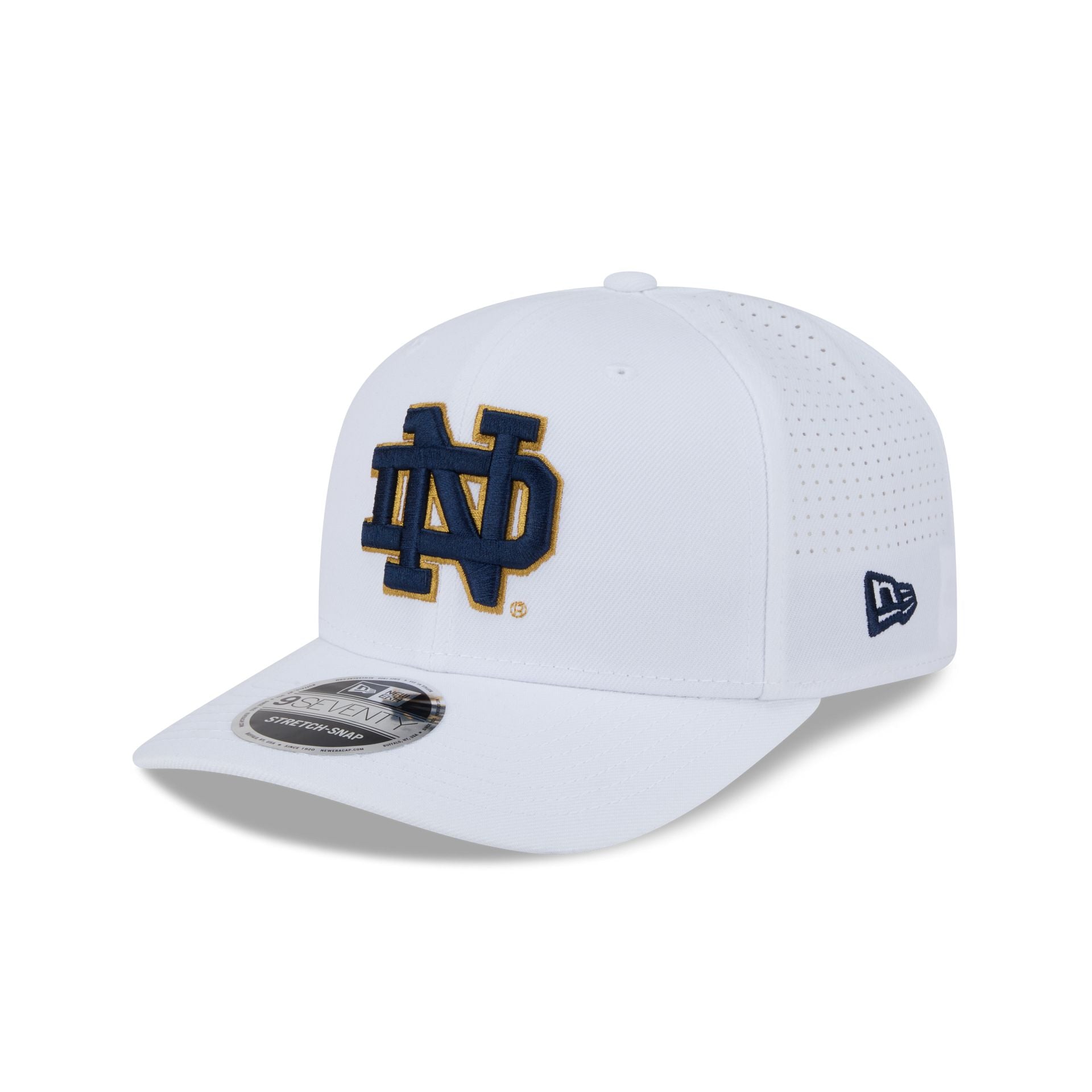 Notre Dame Fighting Irish Optic White Performance 9SEVENTY Stretch-Sna