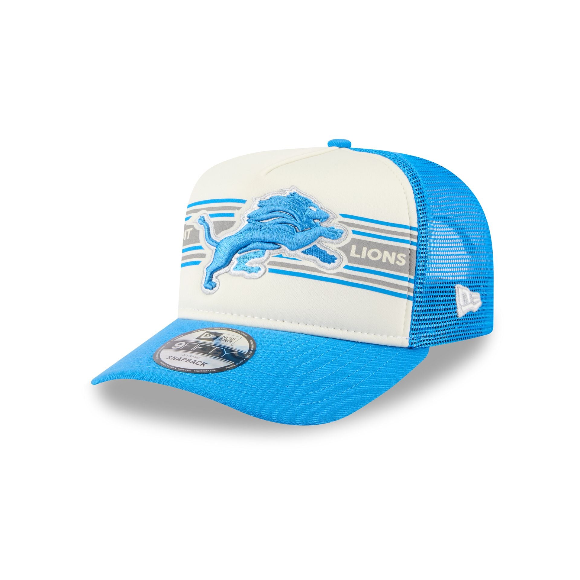 Detroit Lions Banner 9FIFTY A-Frame Trucker Hat