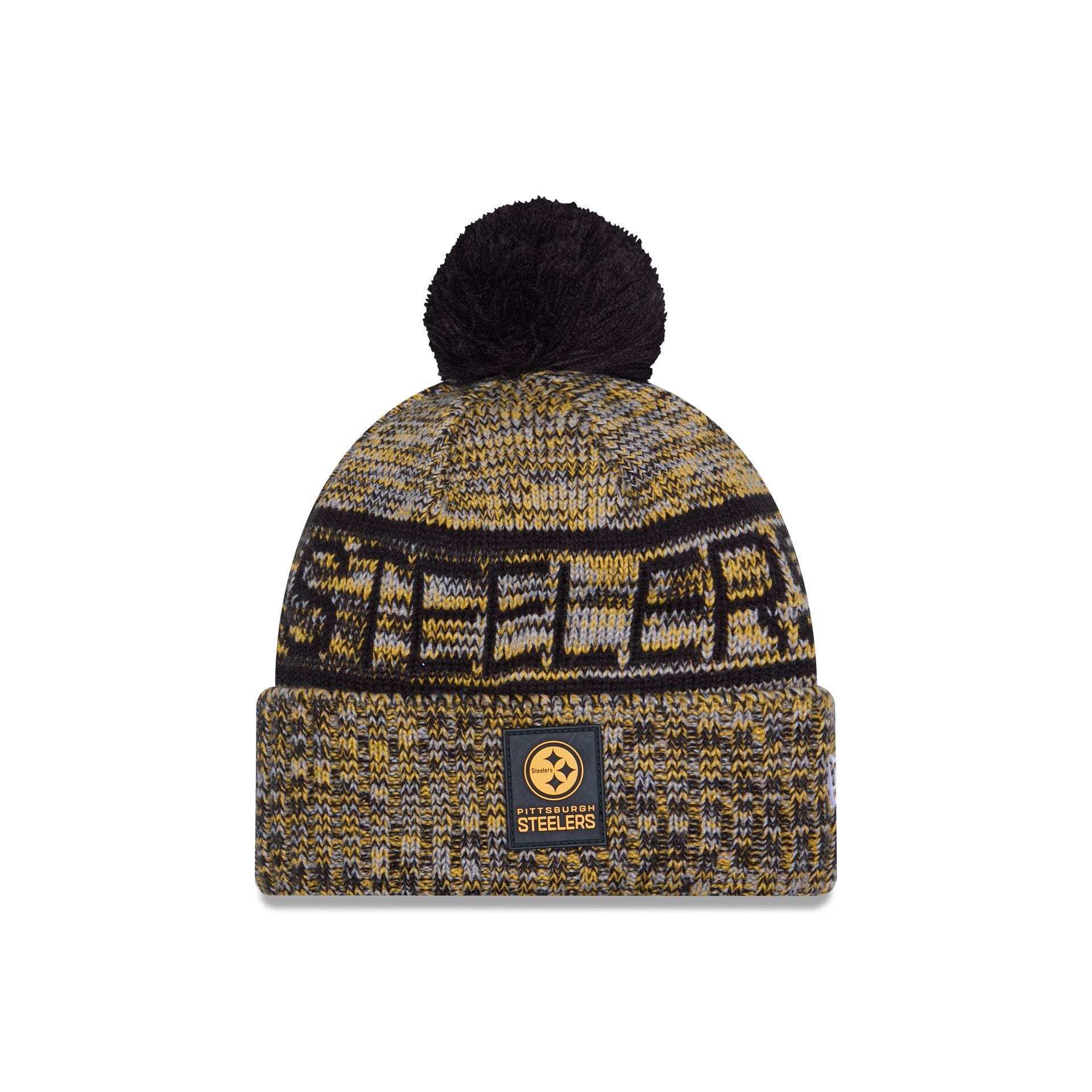 Pittsburgh Steelers 2025 Sideline Cold Weather Pom Knit Hat
