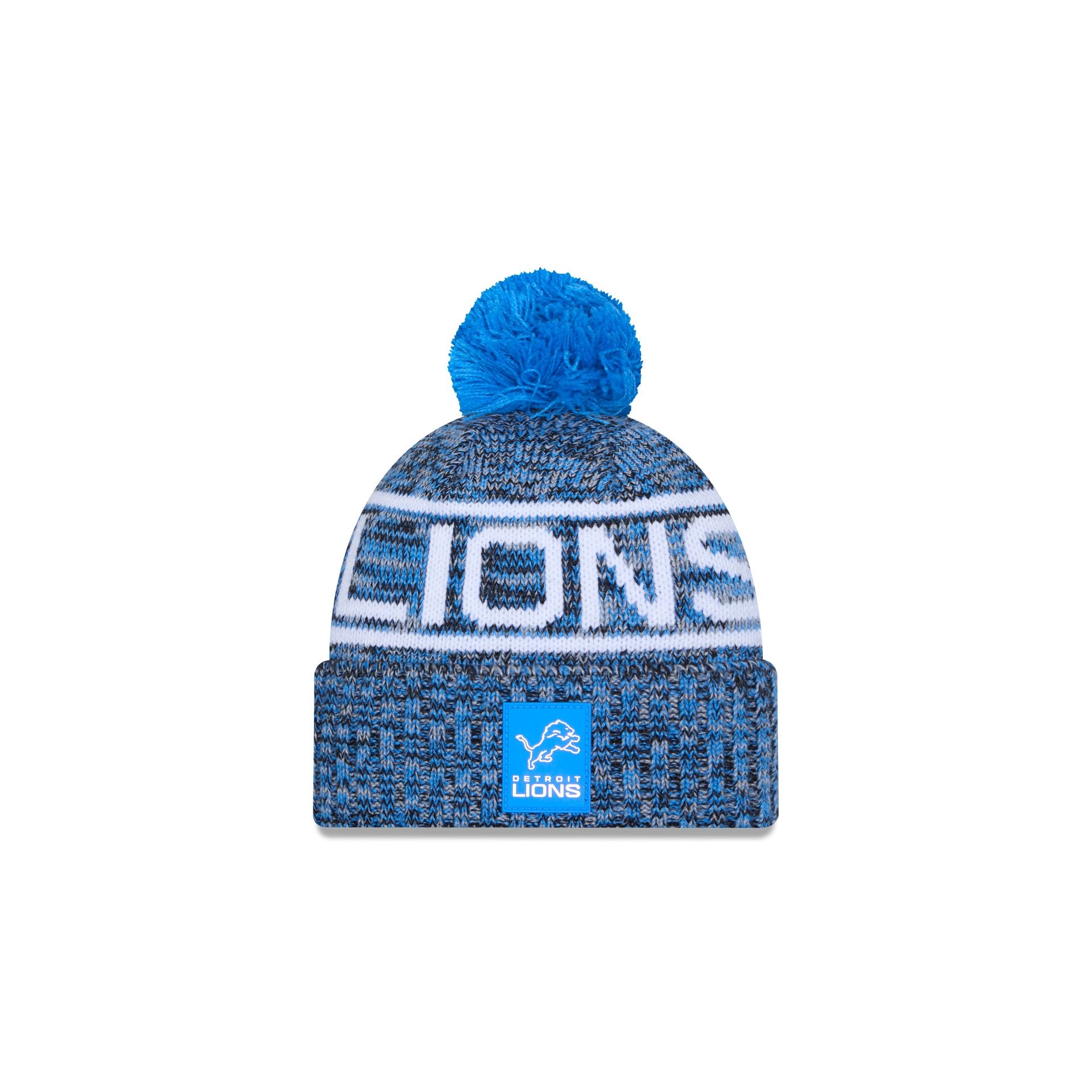 Detroit Lions 2025 Sideline Cold Weather Kids Pom Knit Hat
