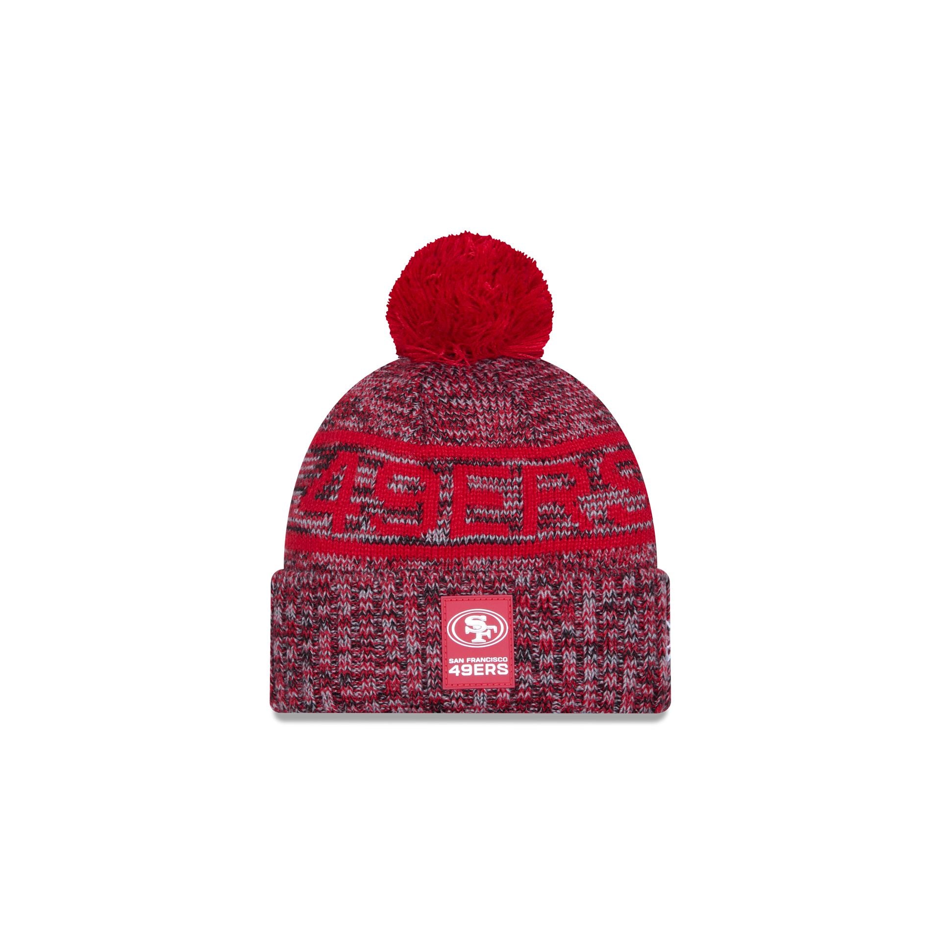 San Francisco 49ers 2025 Sideline Cold Weather Kids Pom Knit Hat