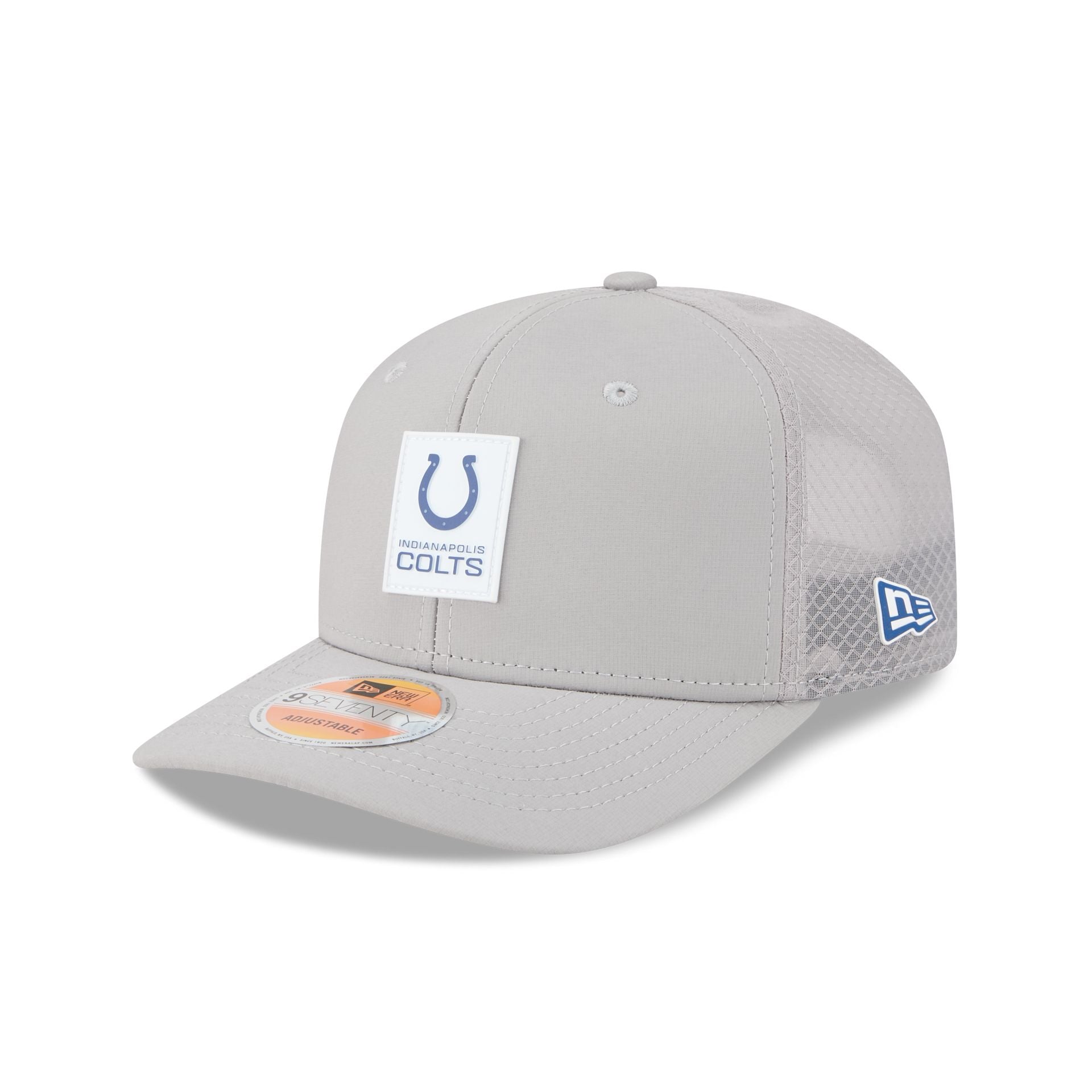 Indianapolis Colts 2025 Sideline Hot Weather Gray 9SEVENTY Trucker Hat