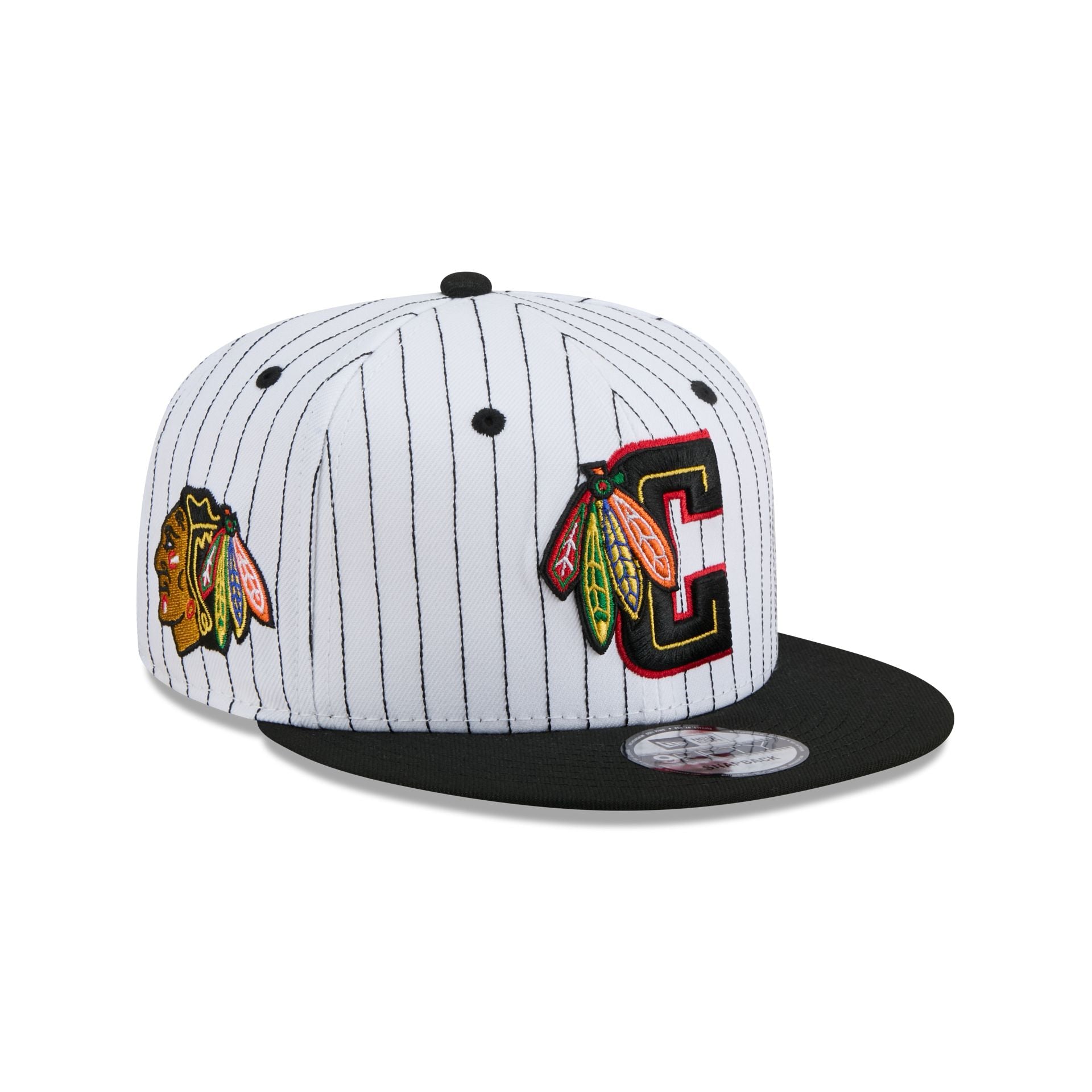 Chicago Blackhawks Deceptor Pinstripe 9FIFTY Snapback Hat