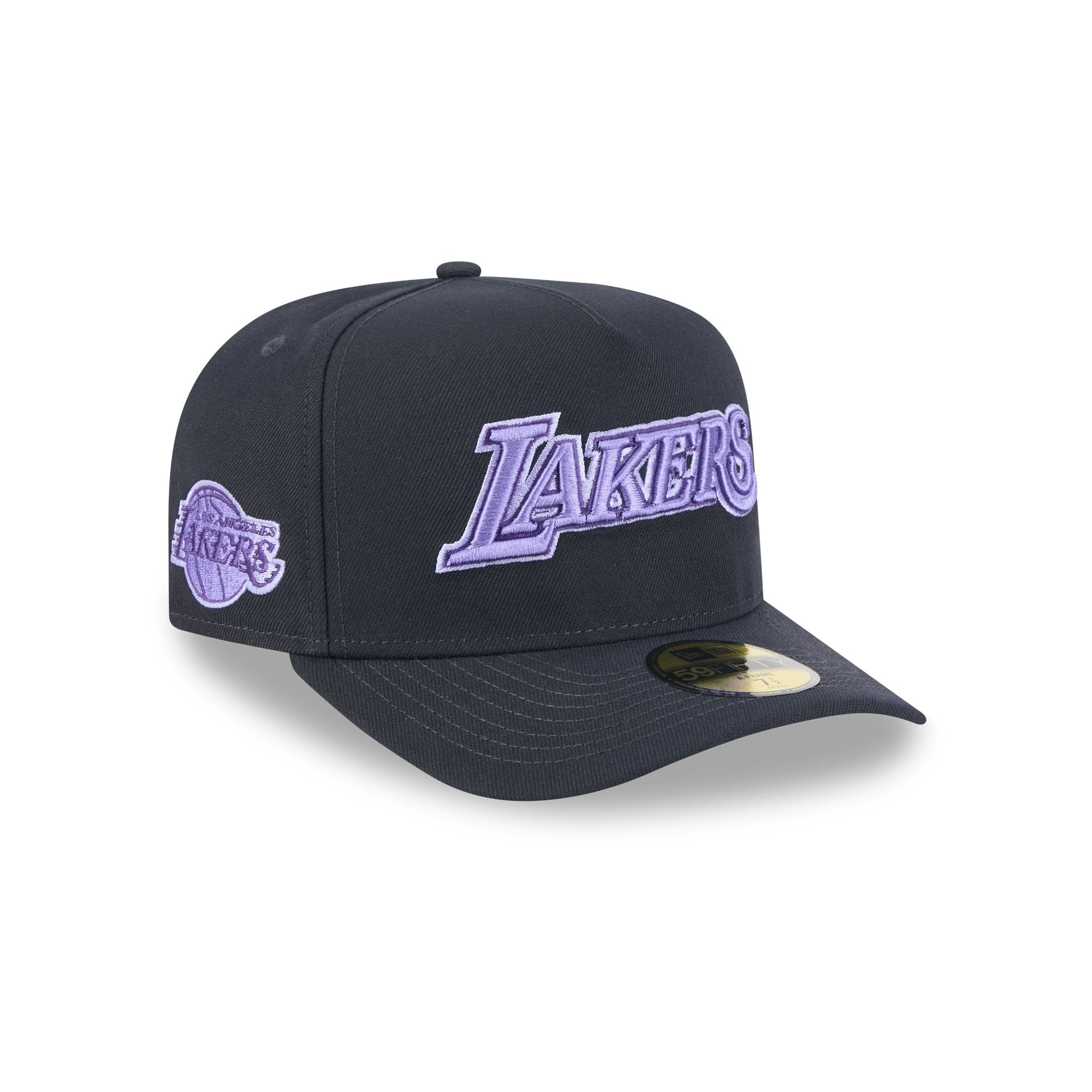 Los Angeles Lakers Navy Lavender 59FIFTY A-Frame Fitted Hat