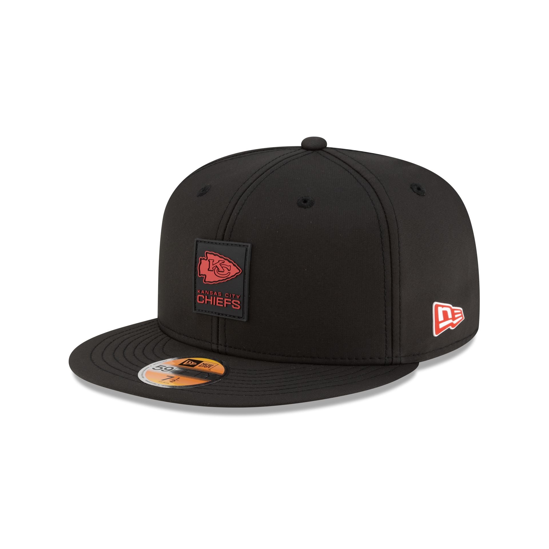 Kansas City Chiefs 2025 Sideline Hot Weather Black 59FIFTY Fitted Hat