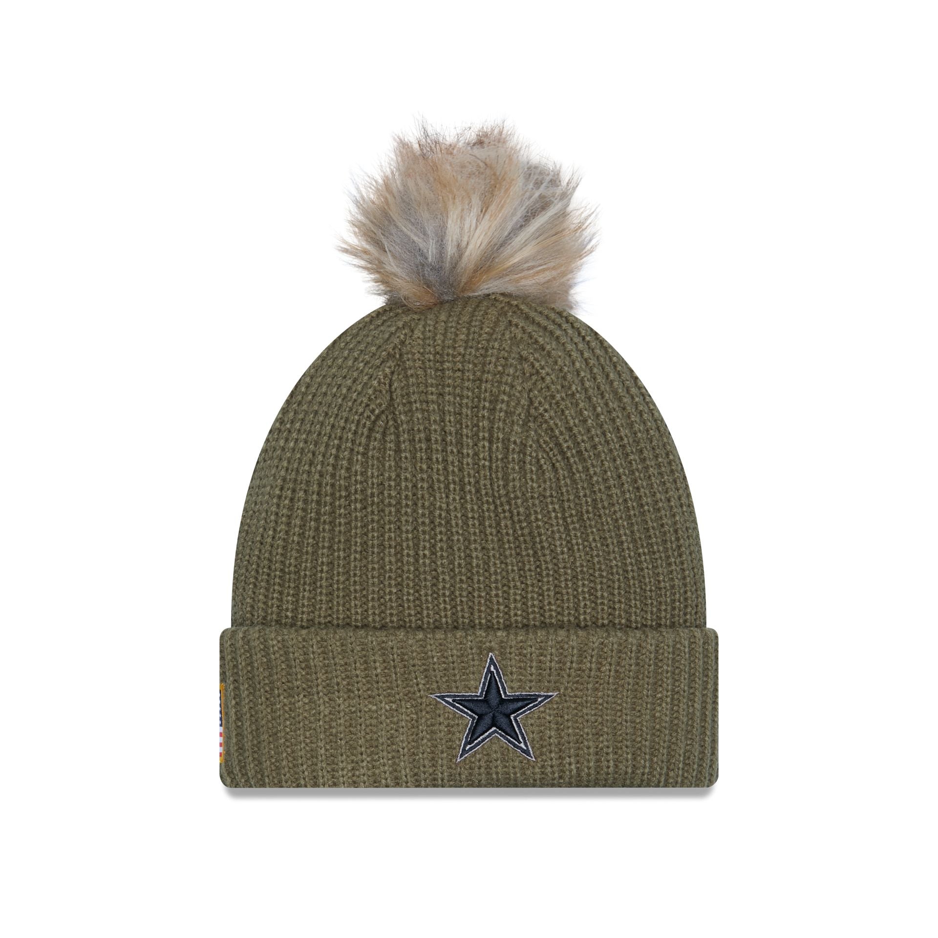 Dallas Cowboys 2025 Salute to Service Women's Pom Knit Hat