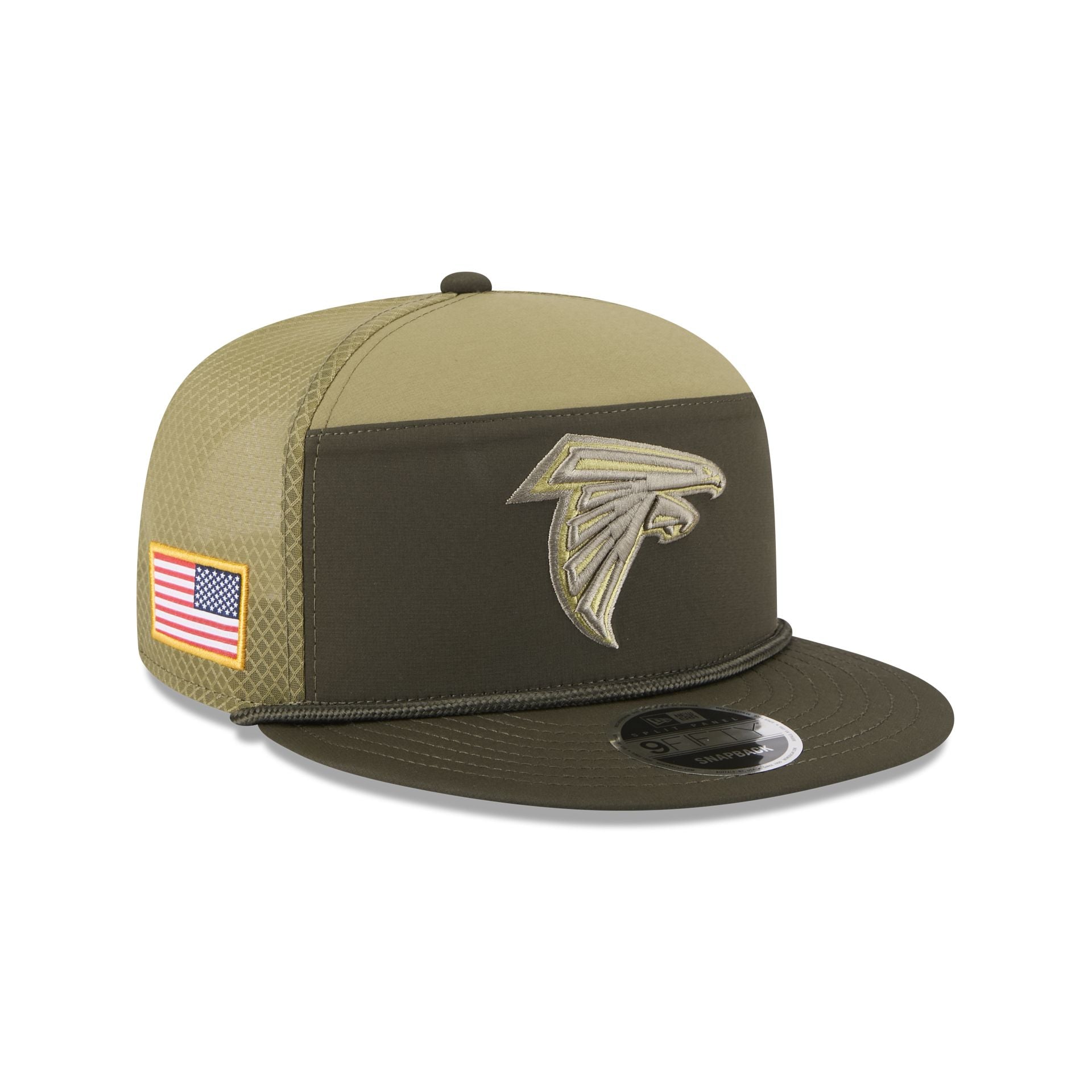Atlanta Falcons 2025 Salute to Service Split Panel 9FIFTY Trucker Hat