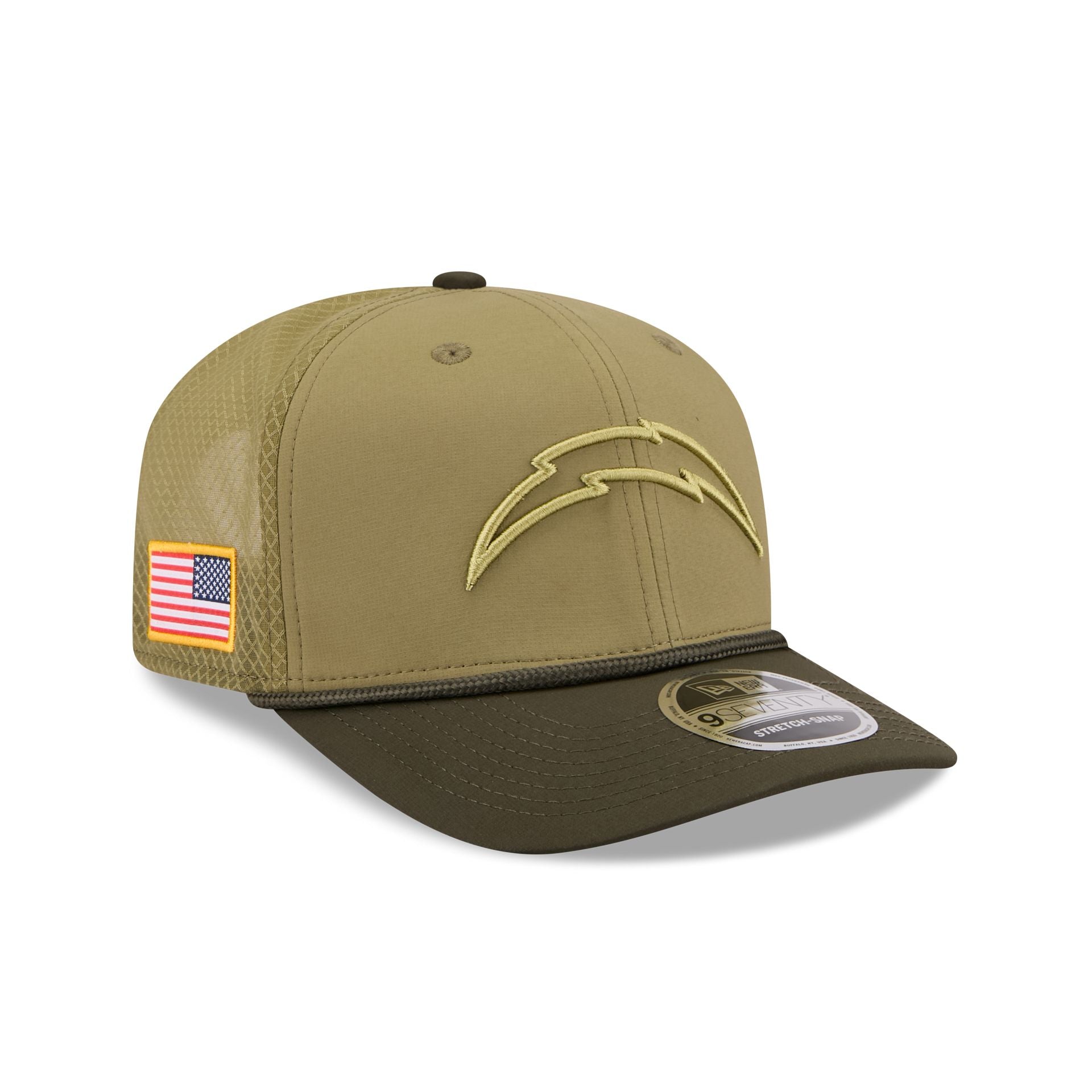 Los Angeles Chargers 2025 Salute to Service 9SEVENTY Trucker Hat