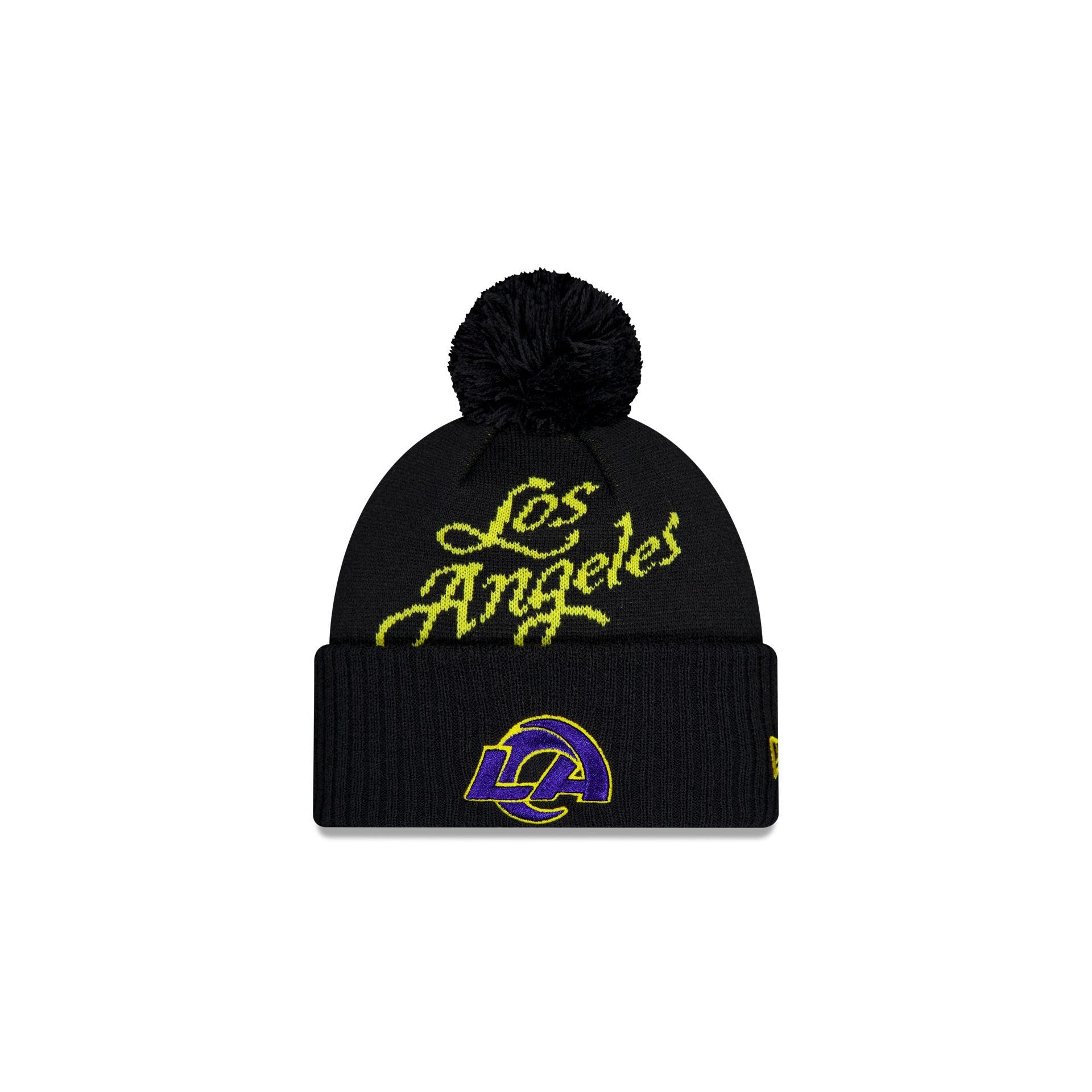 Los Angeles Rams 2025 NFL Rivalries Kids Pom Knit Hat
