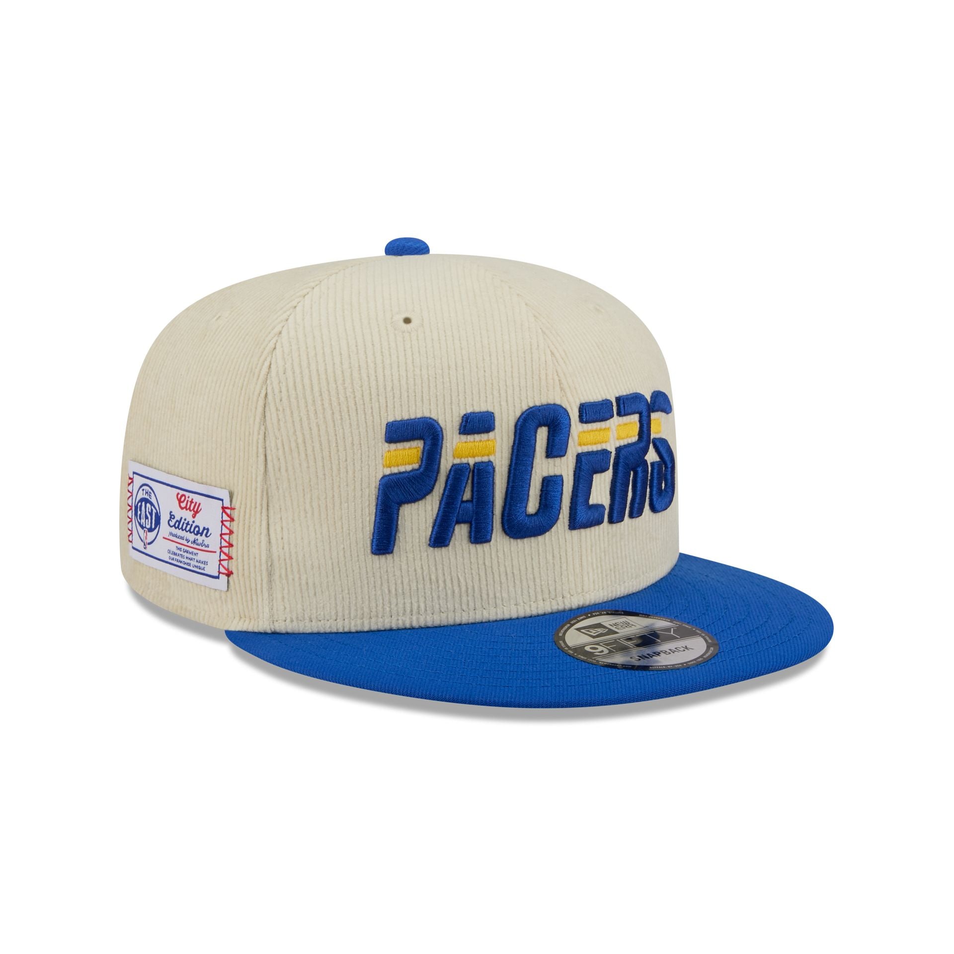 Indiana Pacers 2025 City Edition Chrome White Corduroy 9FIFTY Snapback