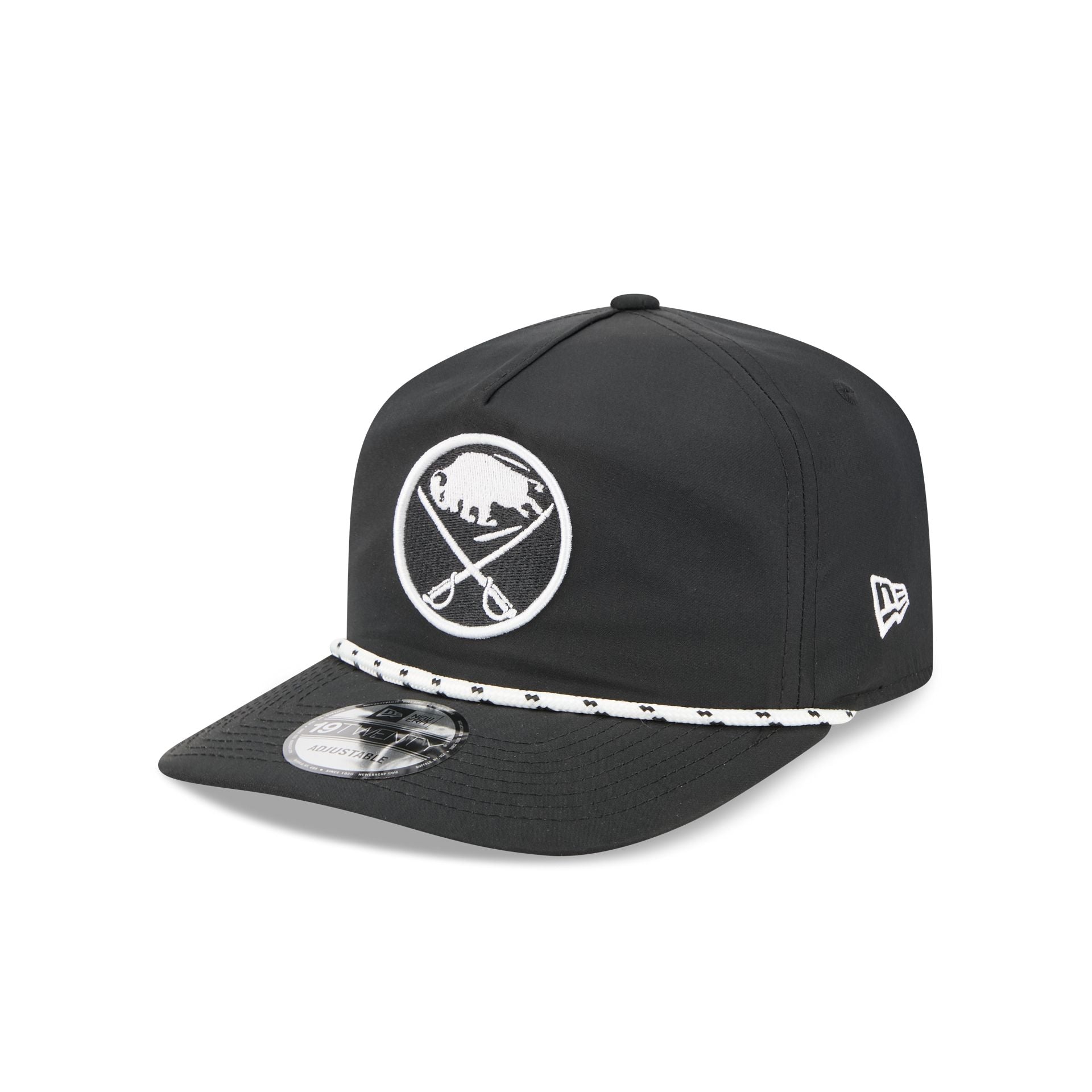 Buffalo Sabres Black and White Rope 19TWENTY Snapback Hat