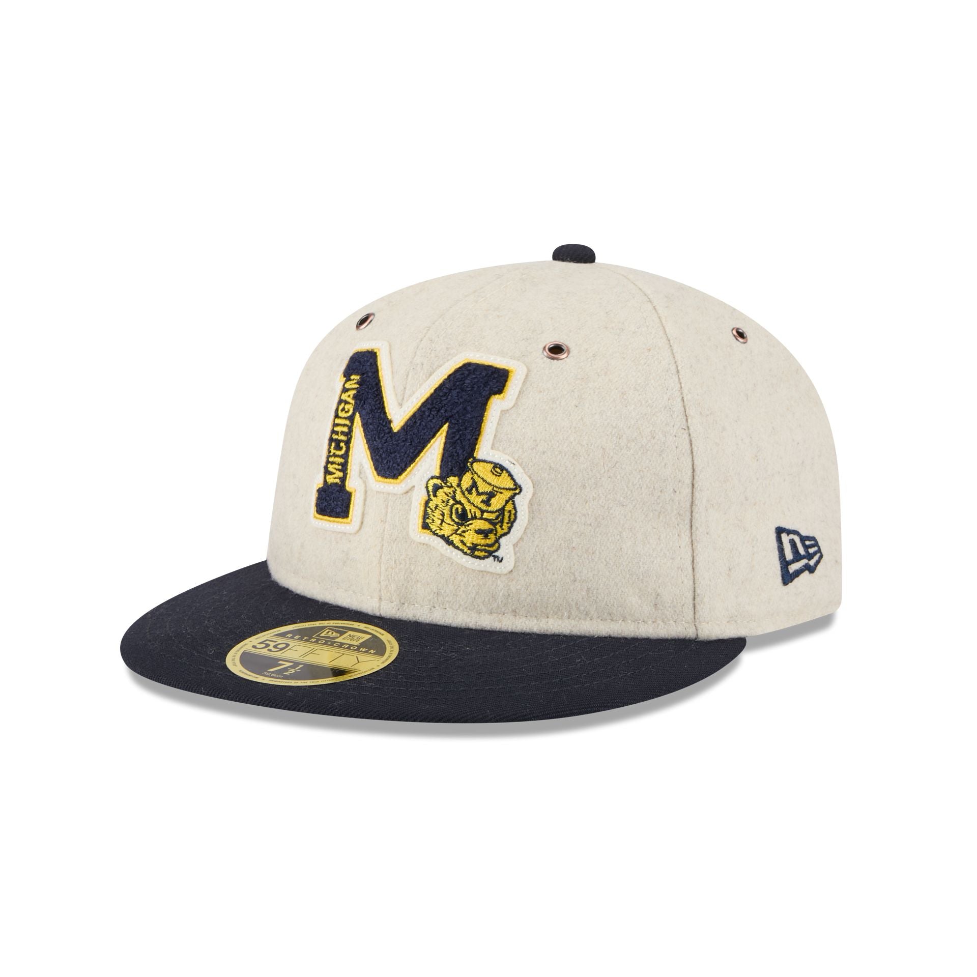 Michigan Wolverines College Vault Wool Letterman Retro Crown 59FIFTY F
