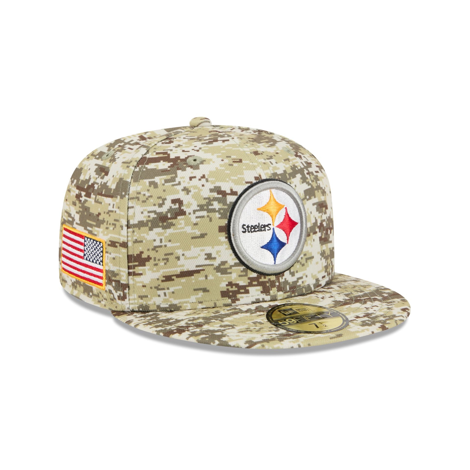 Pittsburgh Steelers 2025 Salute to Service Fan Gear 59FIFTY Fitted Hat