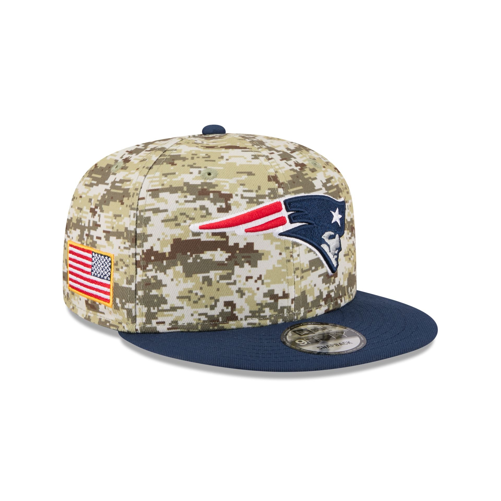 New England Patriots 2025 Salute to Service Fan Gear 9FIFTY Snapback H