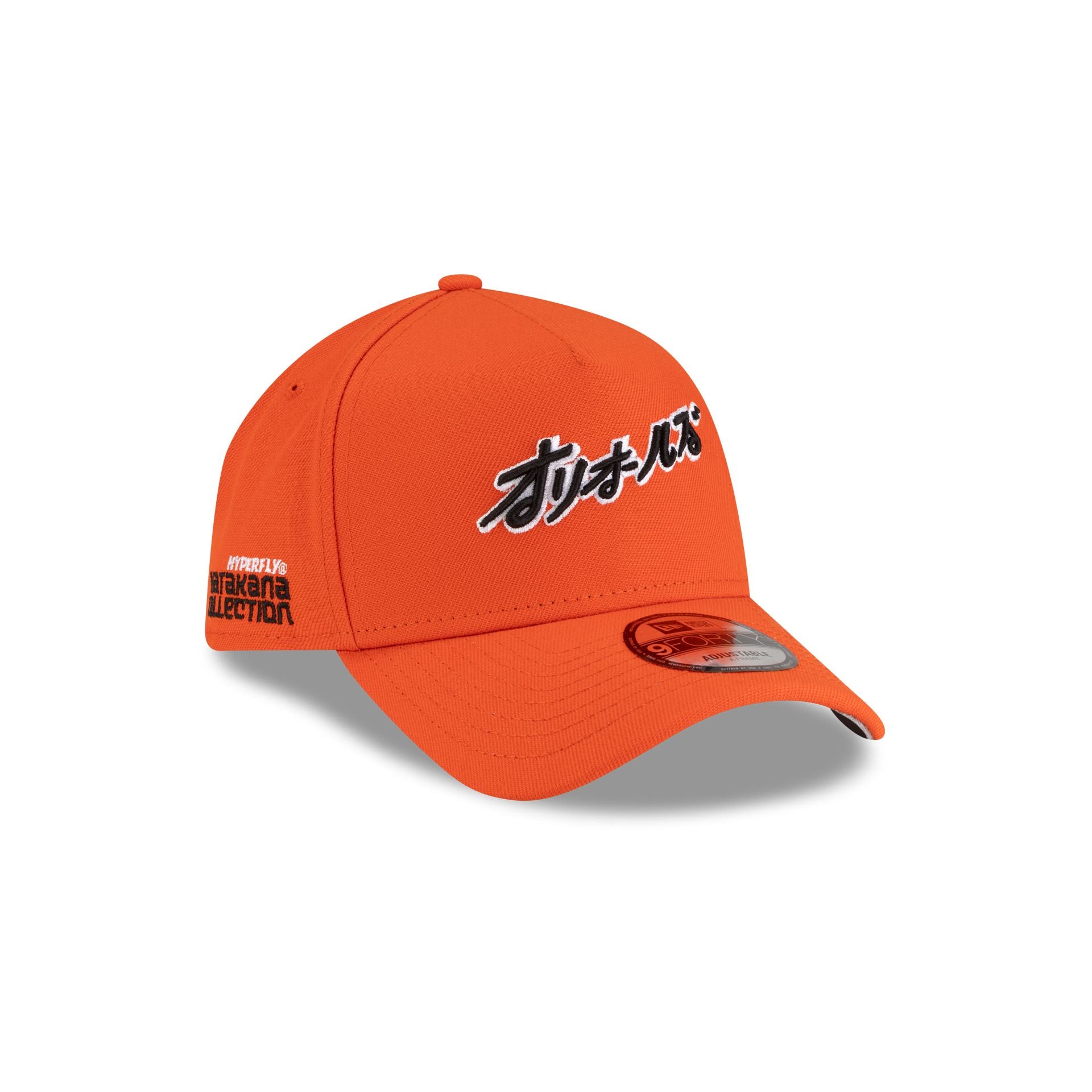 Hyperfly Katakana x Baltimore Orioles Orange9FORTY A-Frame Snapback Ha