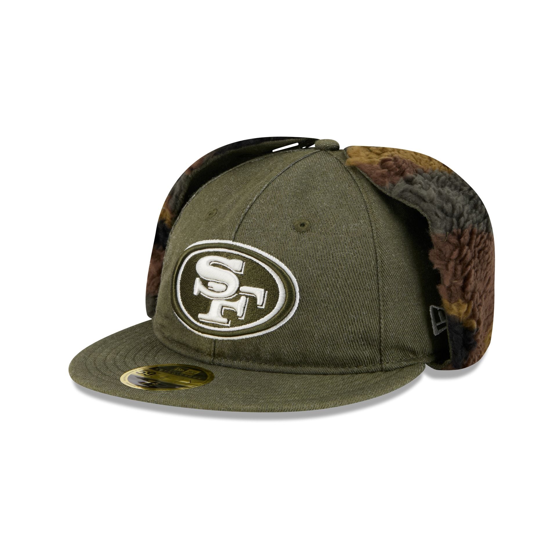 San Francisco 49ers Three Looms Cotton Twill Camo Retro Crown Dog Ear