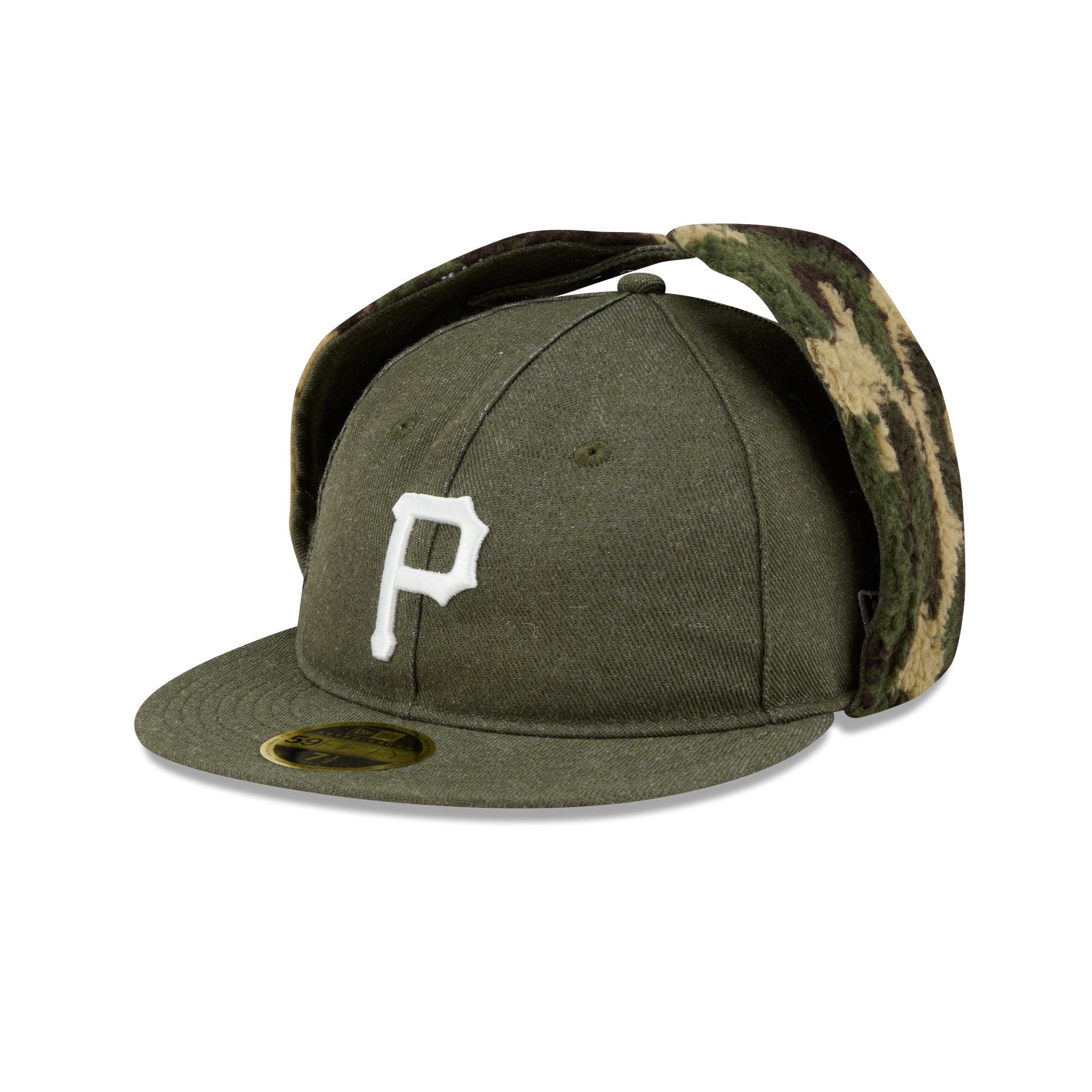 Pittsburgh Pirates Three Looms Cotton Twill Camo Retro Crown Dog Ear 5