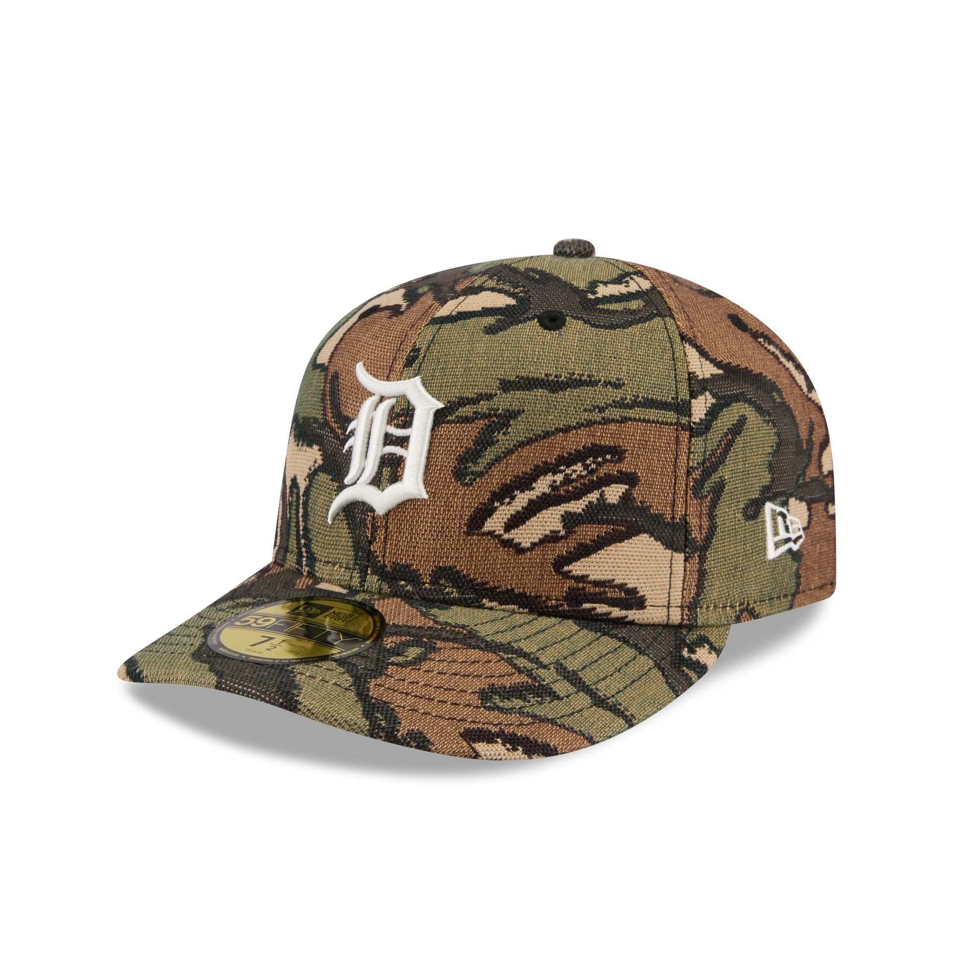 Detroit Tigers Three Looms Jacquard Camo 59FIFTY Fitted Hat