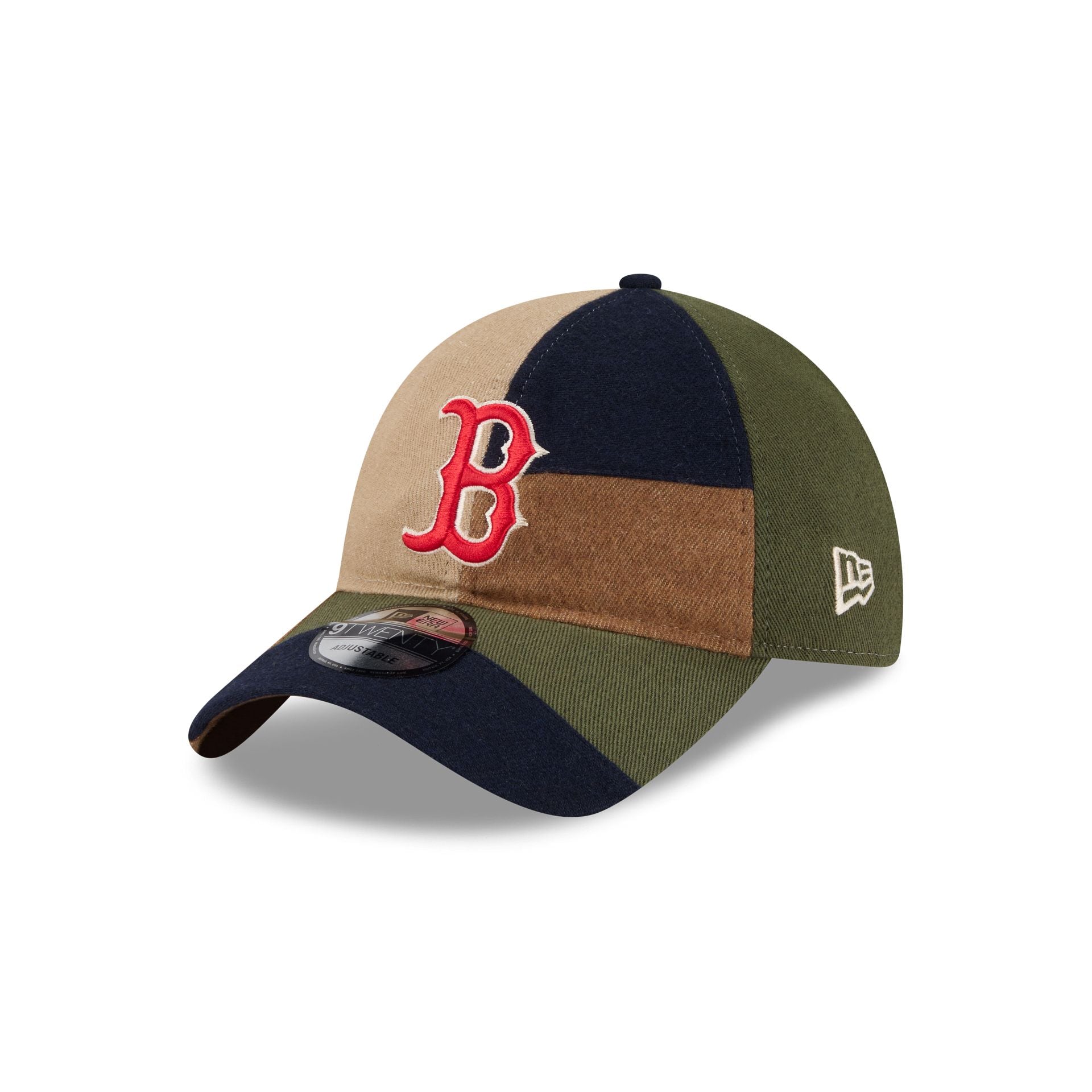 Boston Red Sox Three Looms Cotton Twill Patchwork 9TWENTY Adjustable H