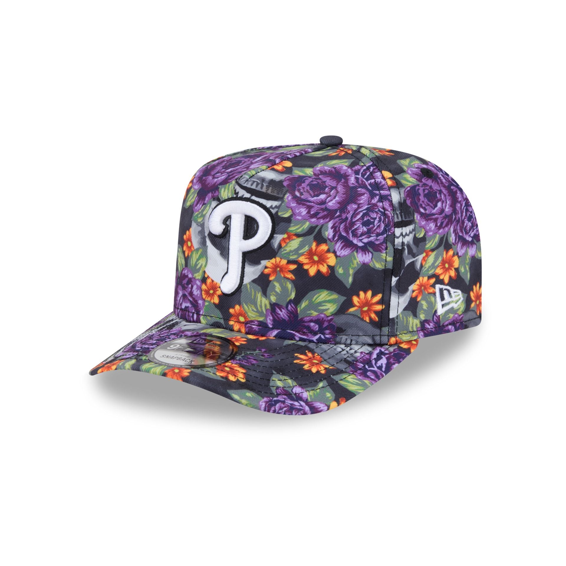 Philadelphia Phillies Day of the Dead Skull & Roses 9FIFTY A-Frame Sna