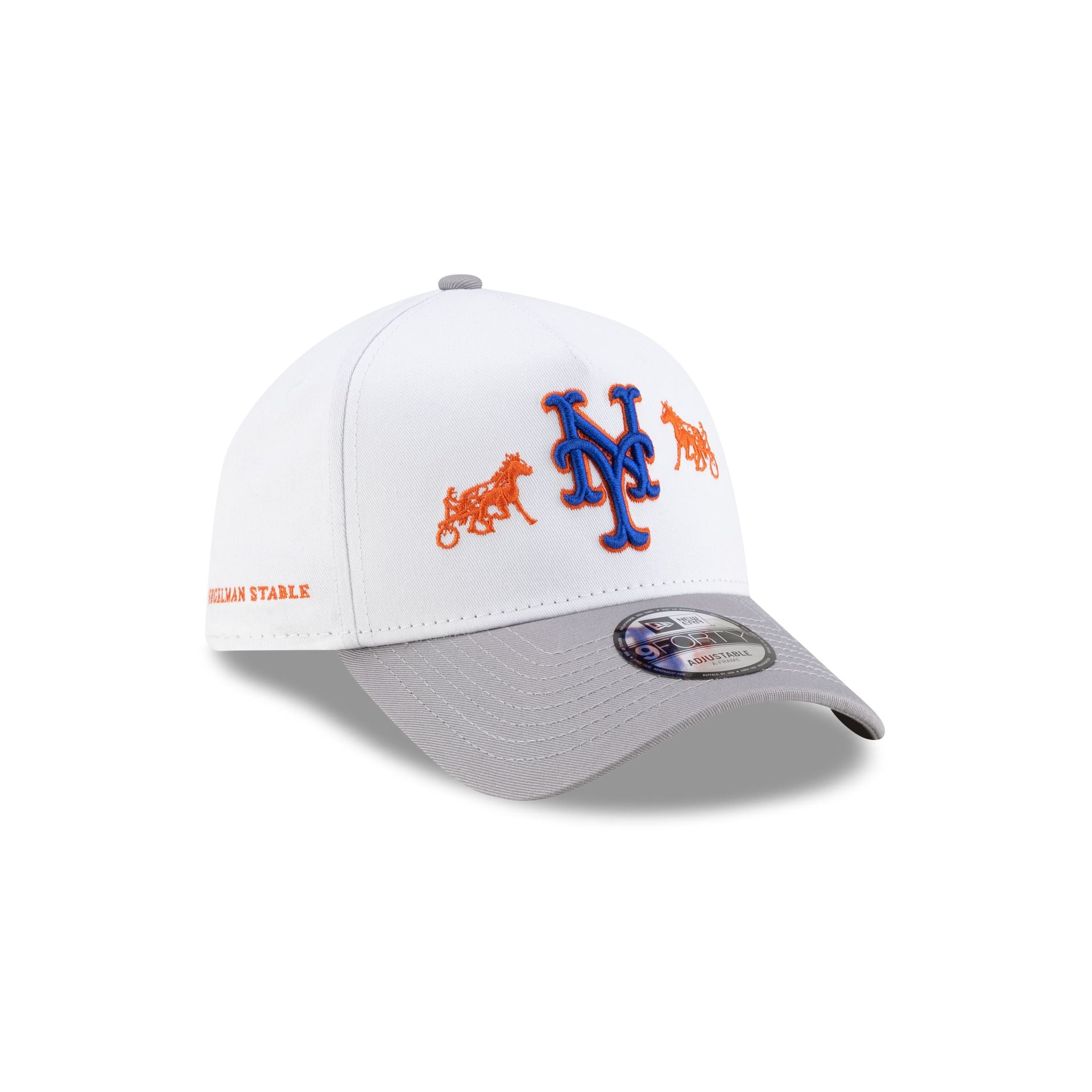 Siegelman Stable x New York Mets Gray Visor 9FORTY A-Frame Snapback Ha