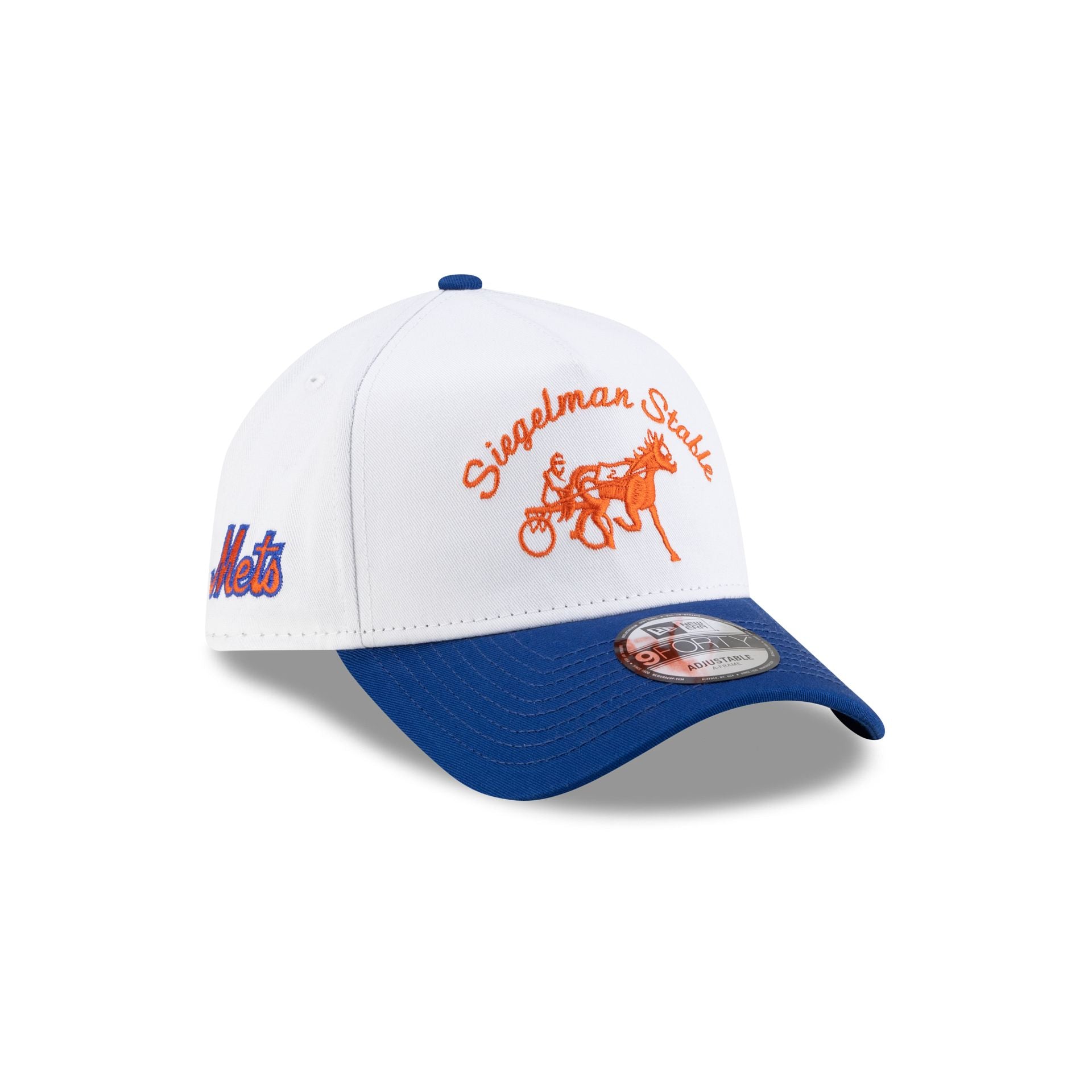 Siegelman Stable x New York Mets Blue Visor 9FORTY A-Frame Snapback Ha