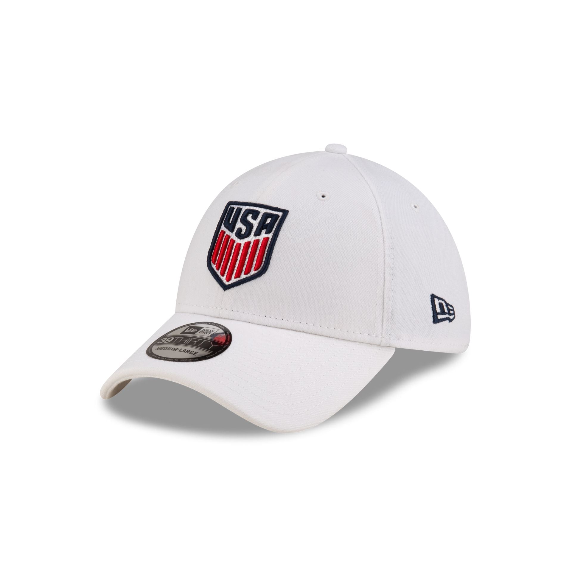 U.S. Soccer Men's National Team White 39THIRTY Stretch Fit Hat