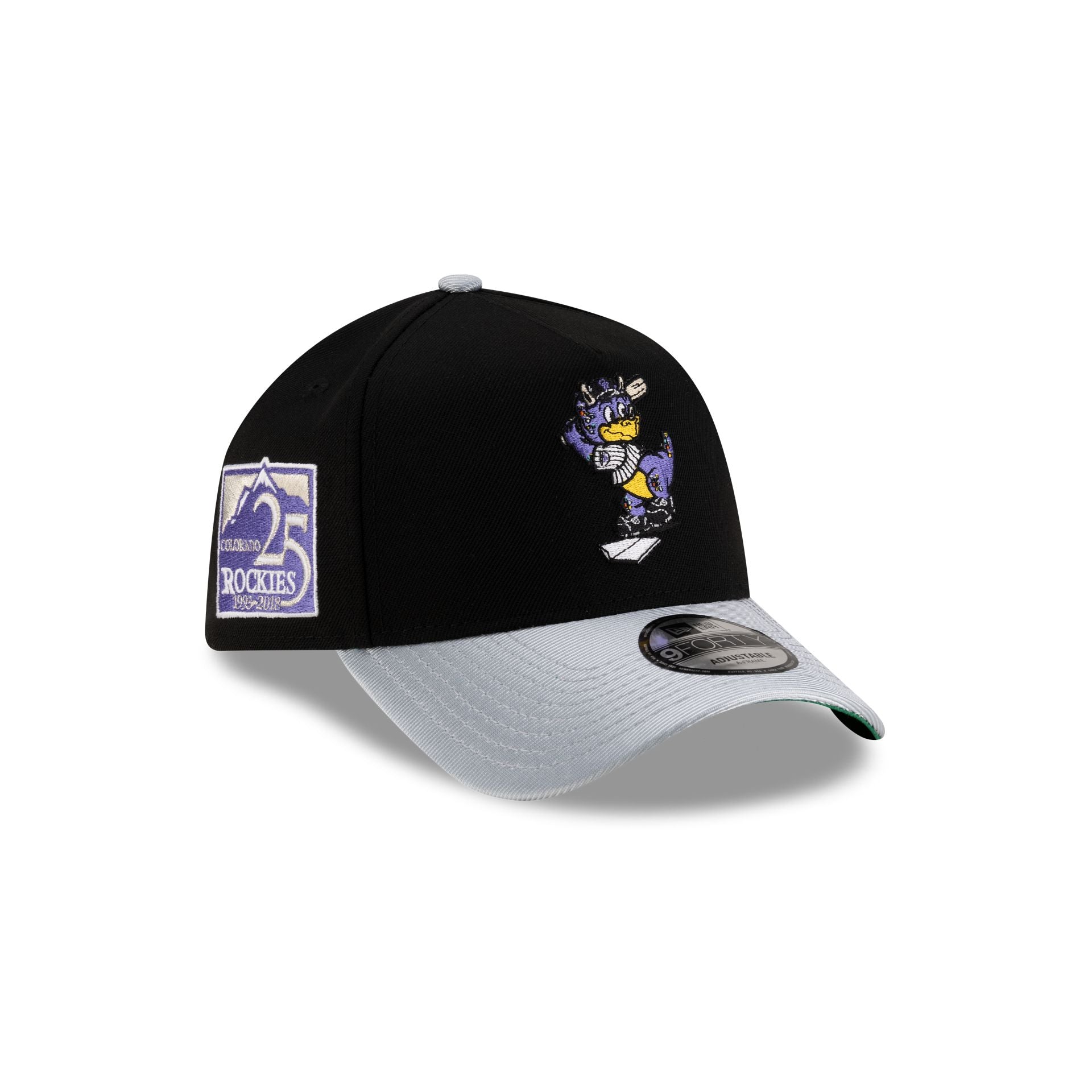 Colorado Rockies Mascot Black 9FORTY A-Frame Snapback Hat