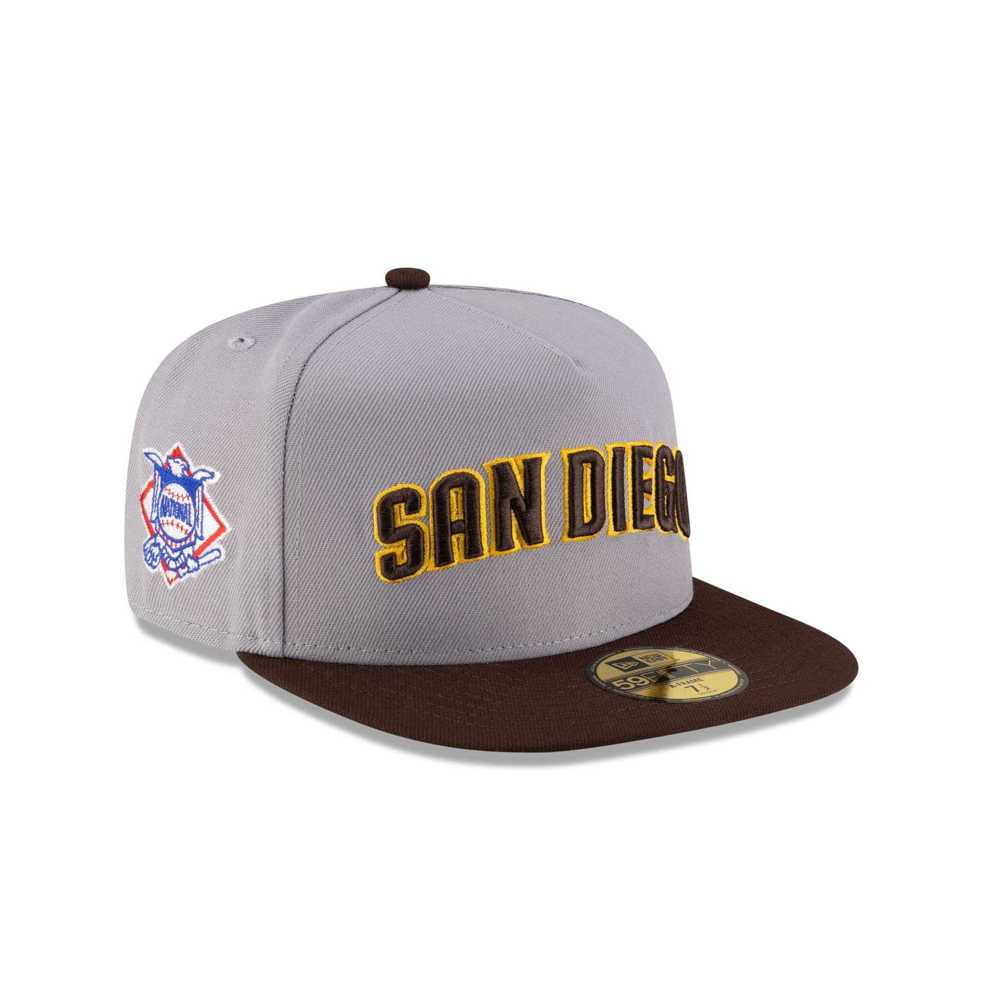 Just Caps League Sidepatch Gray San Diego Padres 59FIFTY A-Frame Fitte