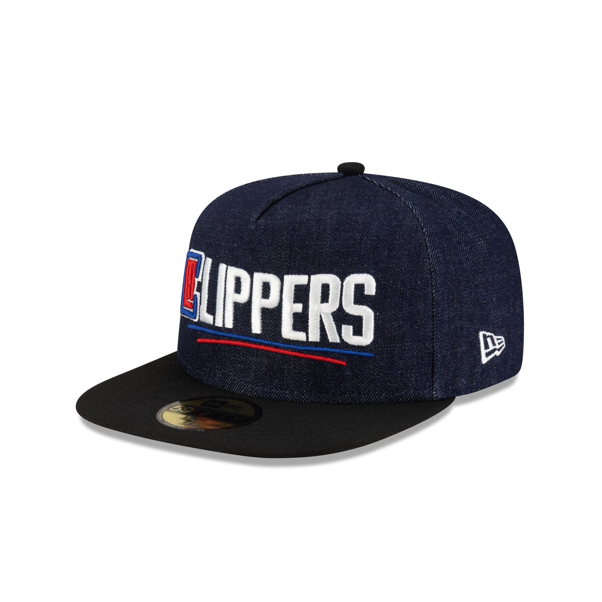 Los Angeles Clippers Navy Denim 59FIFTY A-Frame Fitted Hat