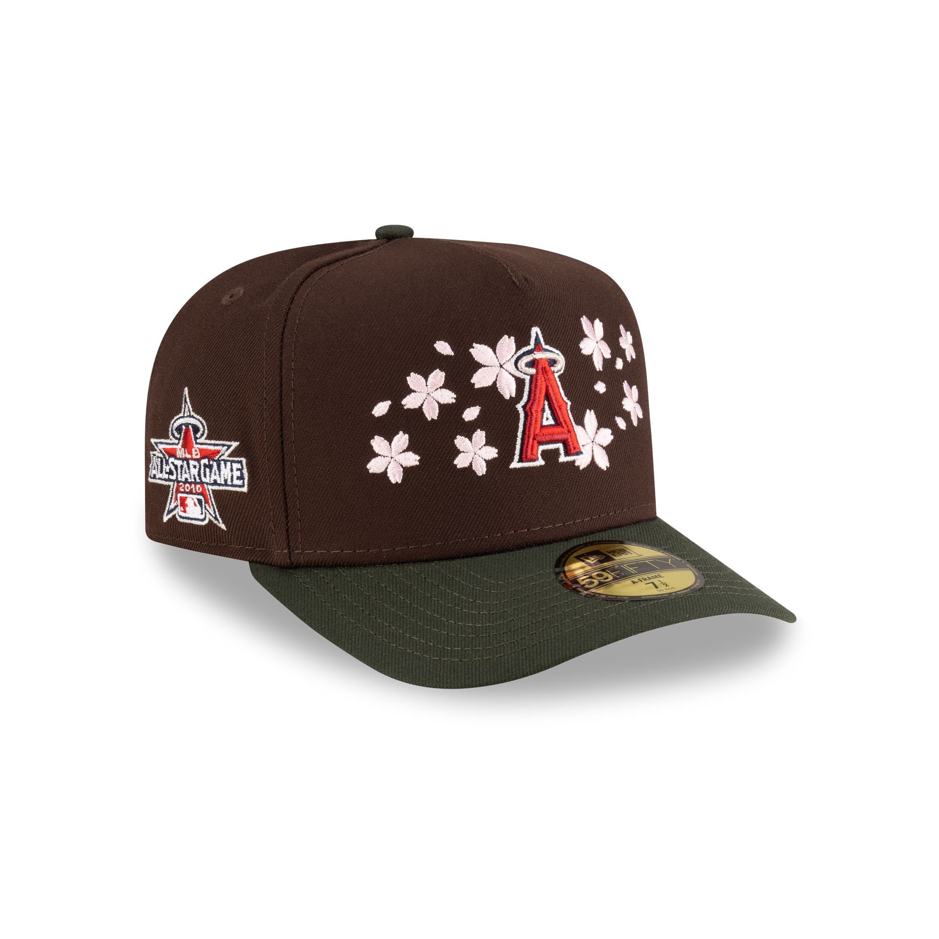 Just Caps Cherry Blossom Los Angeles Angels 59FIFTY A-Frame Fitted Hat