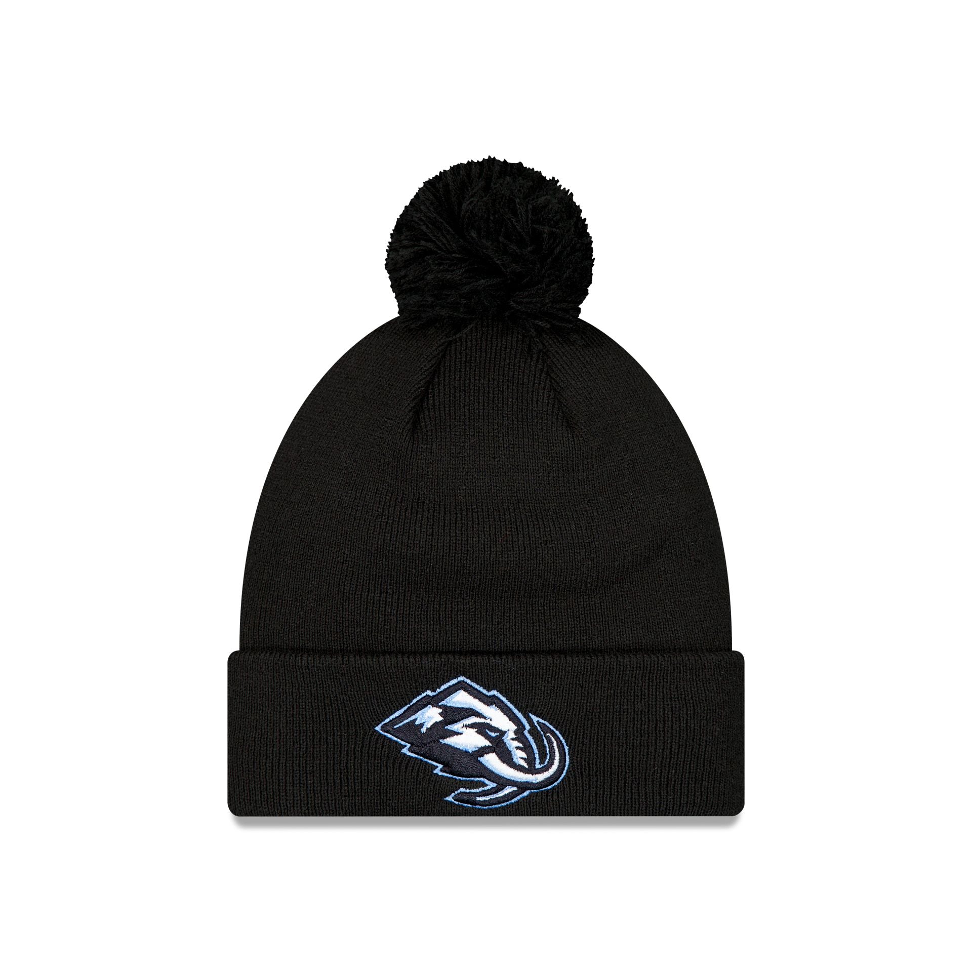 Utah Mammoth Black Pom Knit Hat